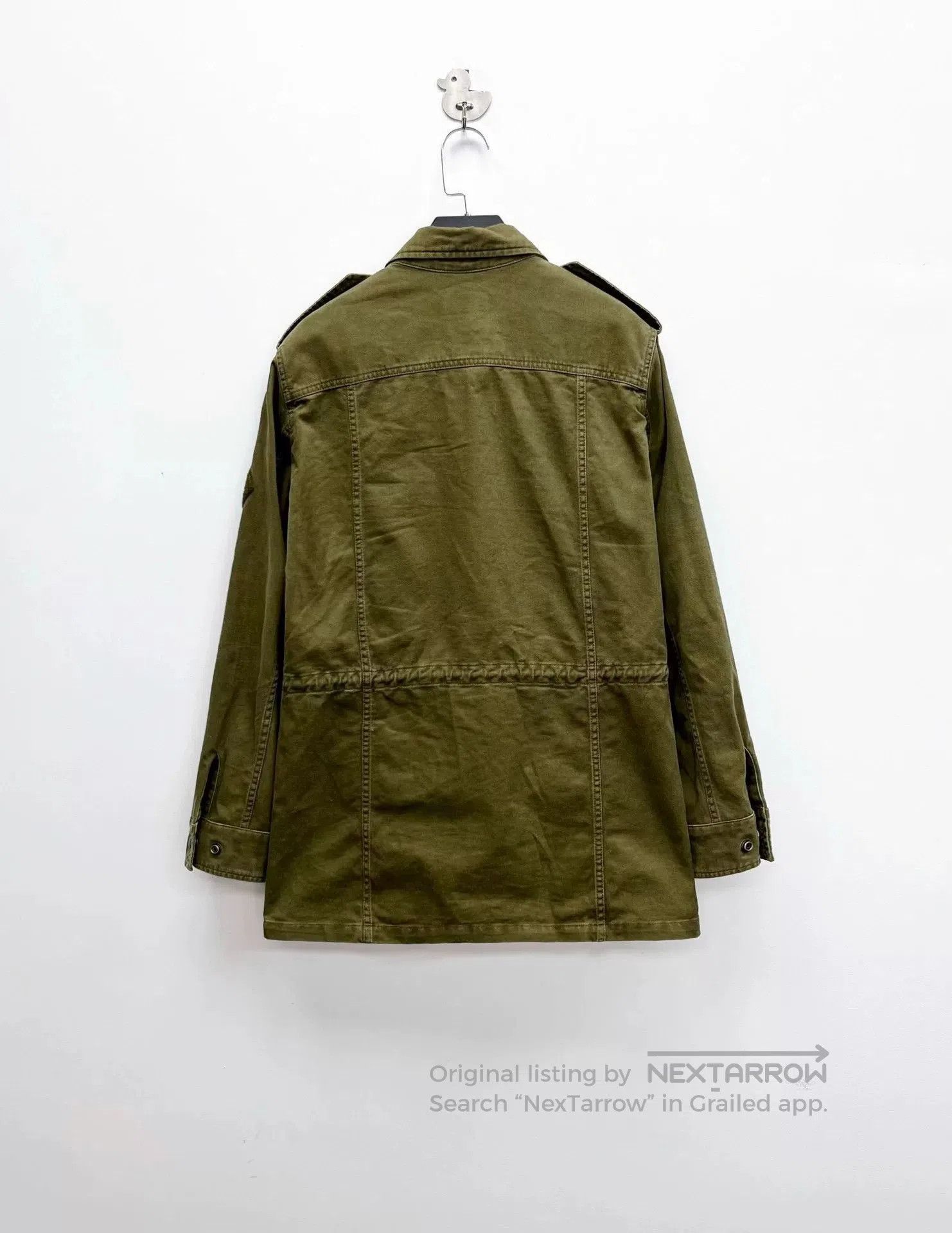 Saint Laurent Paris army green distressed logo denim jacket. Size US L / EU 52-54 / 3 - 2 Thumbnail