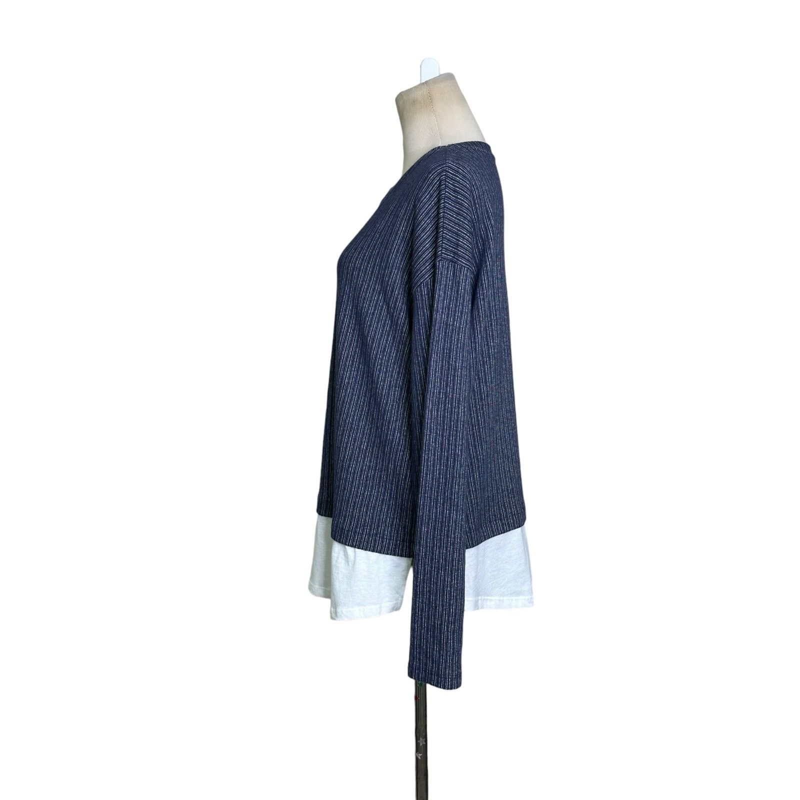 Zara Zara blue striped long sleeves knit top size Medium Size M / US 6-8 / IT 42-44 - 9 Thumbnail