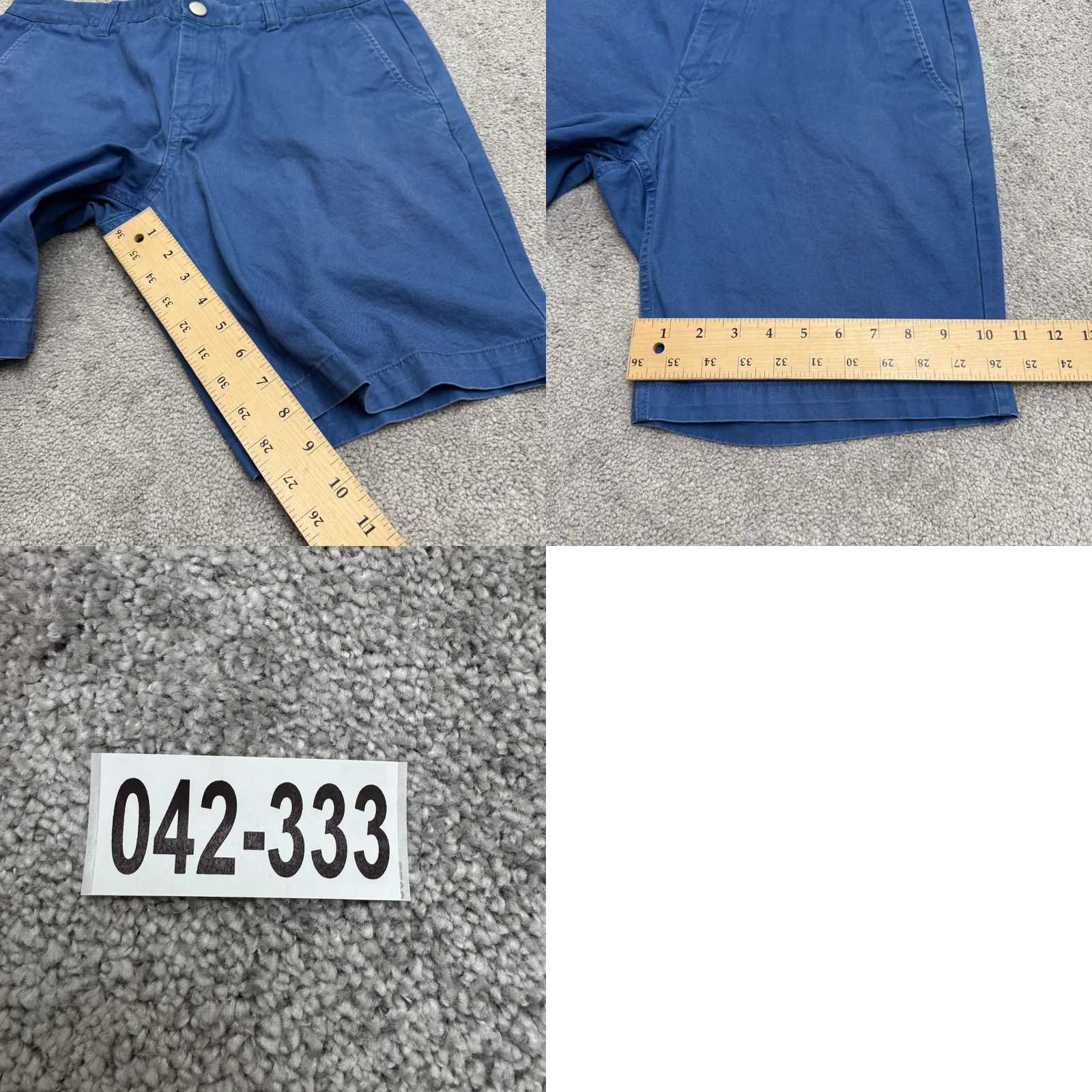 Bonobos Bonobos Chinos Shorts Mens 33 Blue Cotton 9" Inseam Casual Prep Everyday Size US 33 - 9 Thumbnail