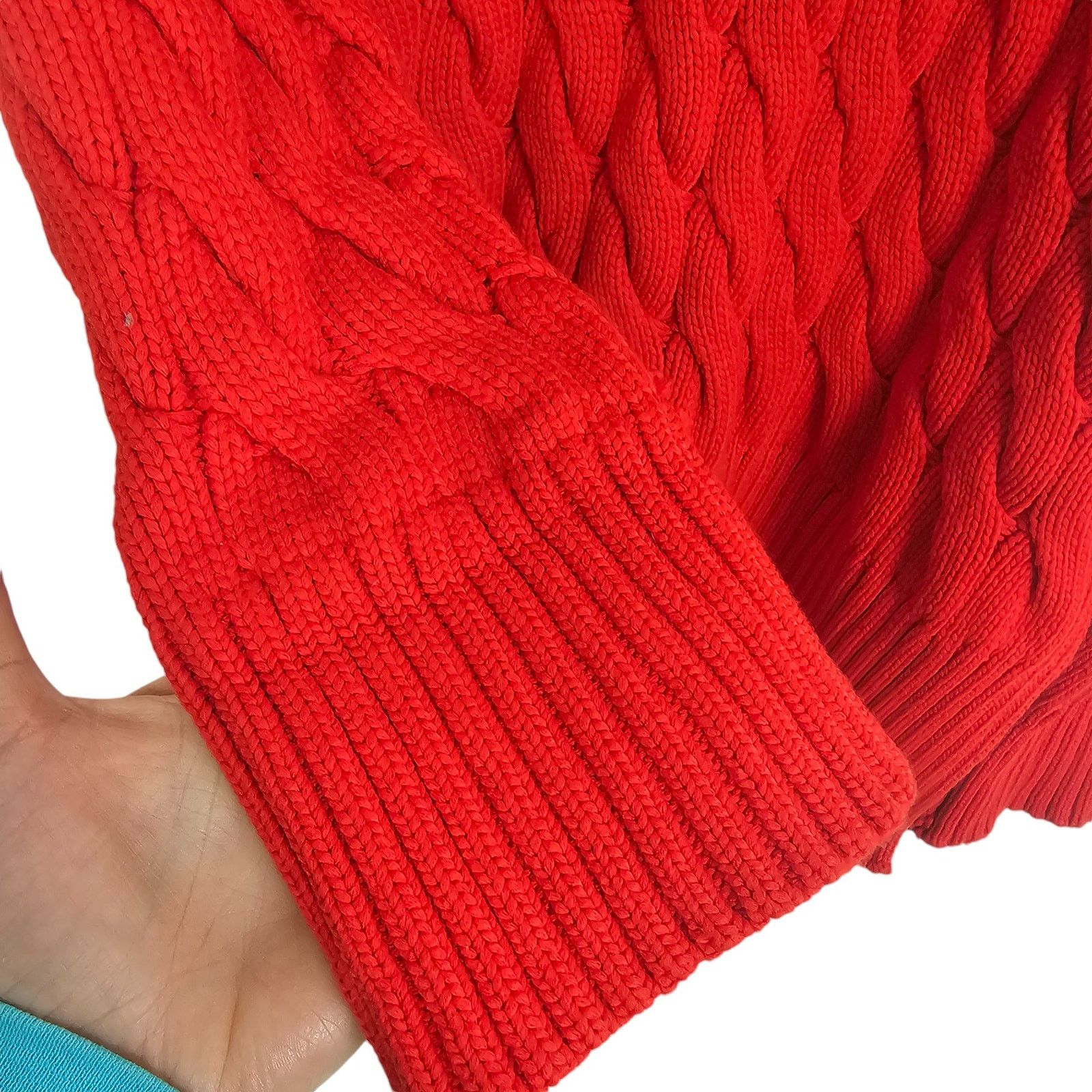 J.Crew J Crew Womens Cable Knit Side Slit Sweater Classic Holiday Size S / US 4 / IT 40 - 5 Thumbnail