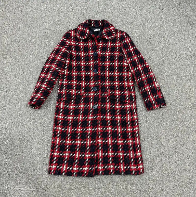 Miu Miu Miu Miu Multicolor Wool Women's Coat 0089 Size S / US 4 / IT 40 - 1 Thumbnail