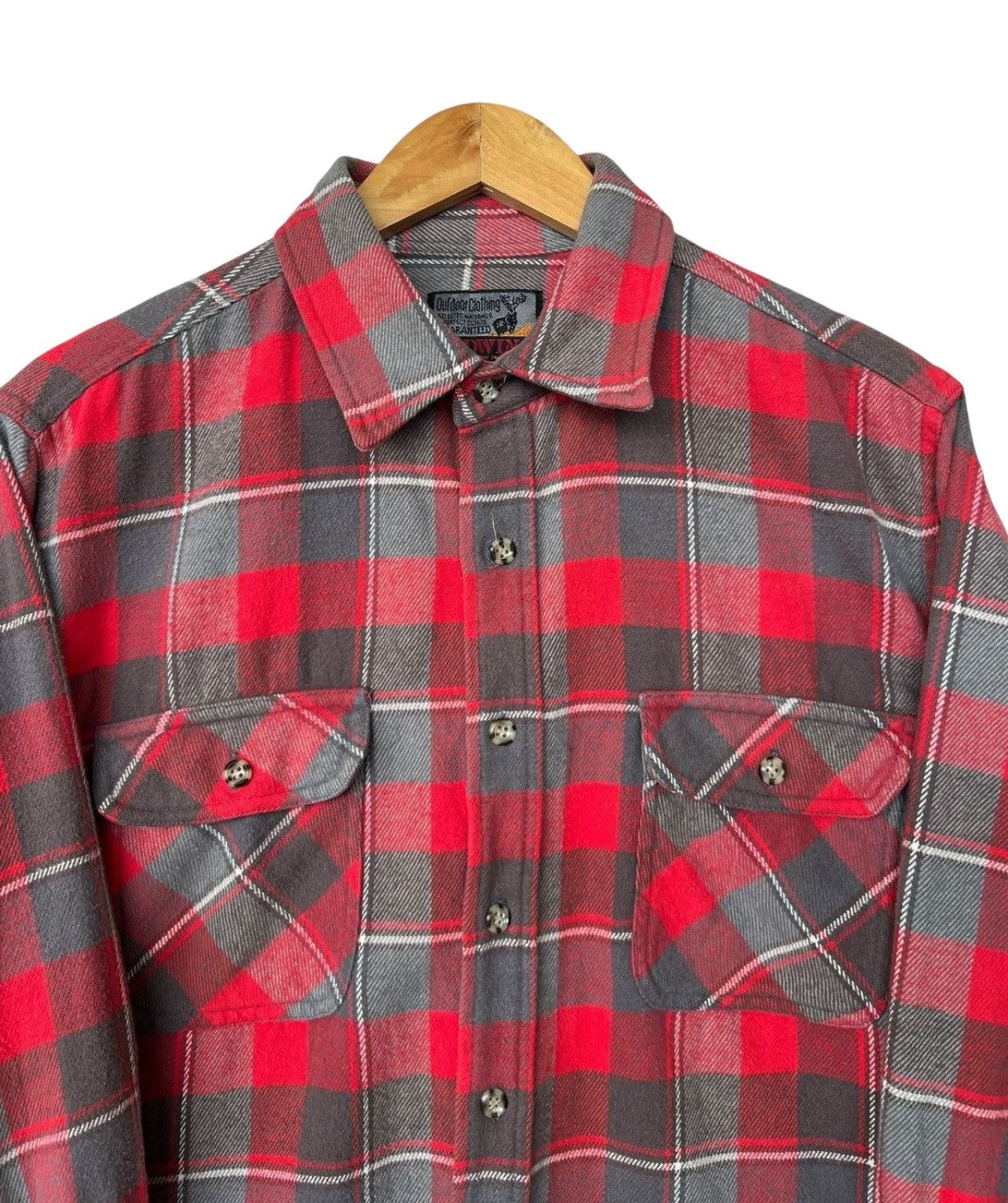 Edwin Vintage Edwin Button Up Red Checkered Flannel Shirt Size US L / EU 52-54 / 3 - 2 Thumbnail
