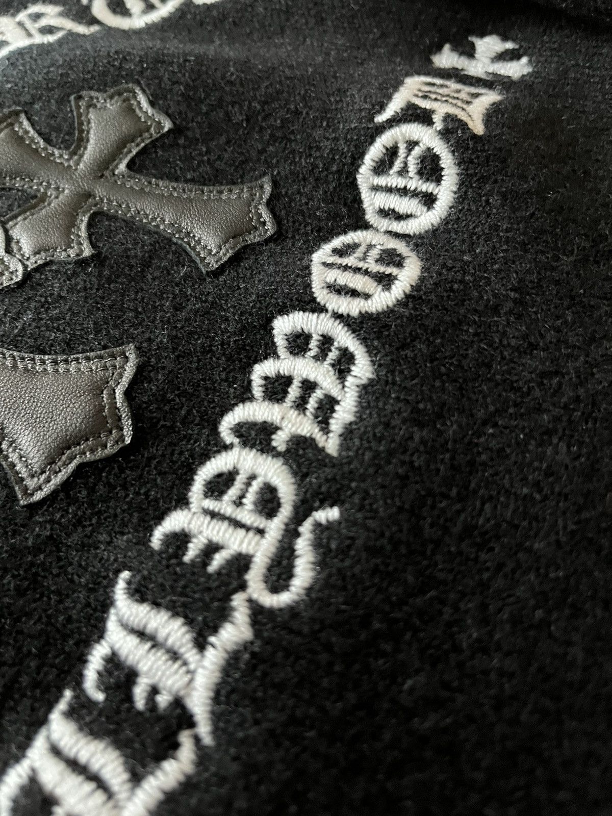 Chrome Hearts ♱ ♱ Chrome Hearts Rare Limited Edition Leather ♱ ♱ ♱ Sweater Size US L / EU 52-54 / 3 - 16 Thumbnail