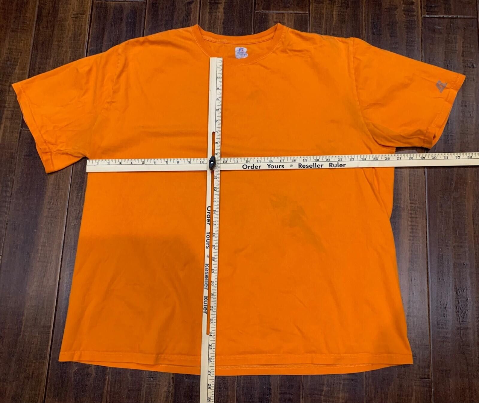 Russell Athletic Men's Russell brand 3XL Orange 100% Cotton T-Shirt Size US XXL / EU 58 / 5 - 4 Thumbnail