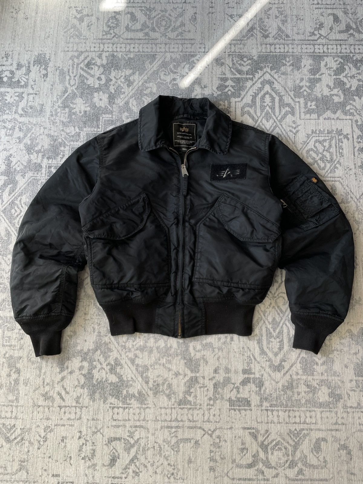 Pre-owned Alpha Industries X Bomber Jacket Alpha Industries Cwu-45 Boxy Cropped Insulated Bomber Jacket In Black