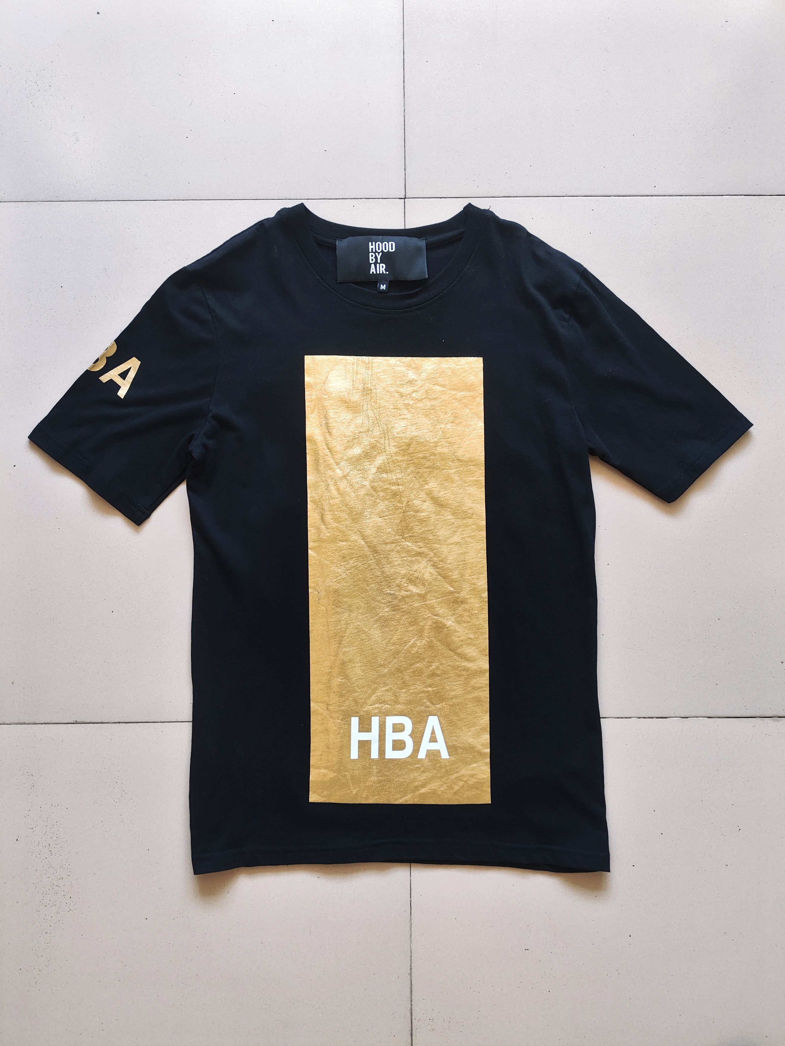 Hood By Air HBA Huge Gold Block Print T-shirt Size US M / EU 48-50 / 2 - 1 Thumbnail