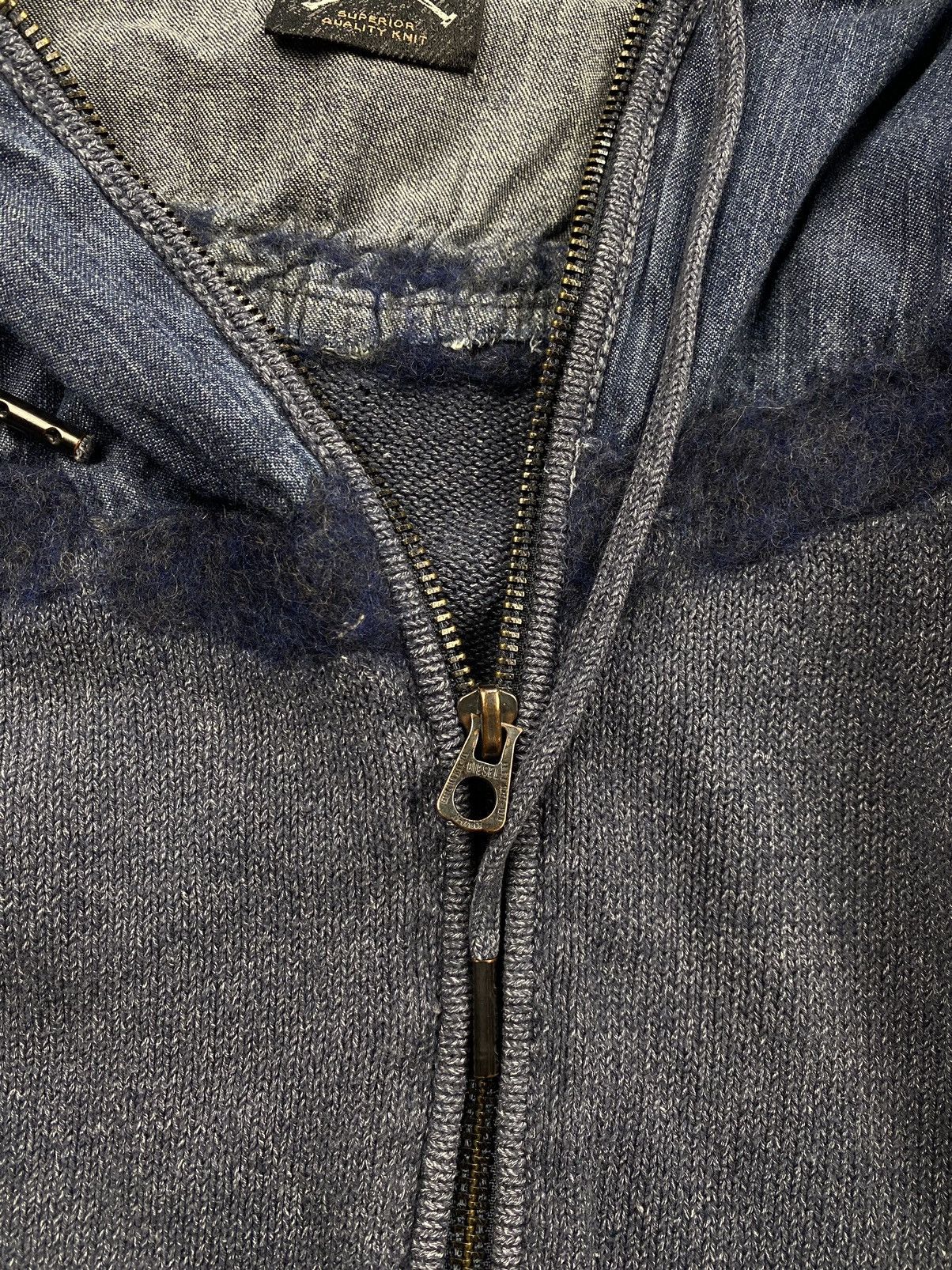 Diesel 🔥VINTAGE DIESEL JUNYA WATANABE Y2K KNITEED ZIP UP HOODIE🔥 Size US S / EU 44-46 / 1 - 5 Thumbnail