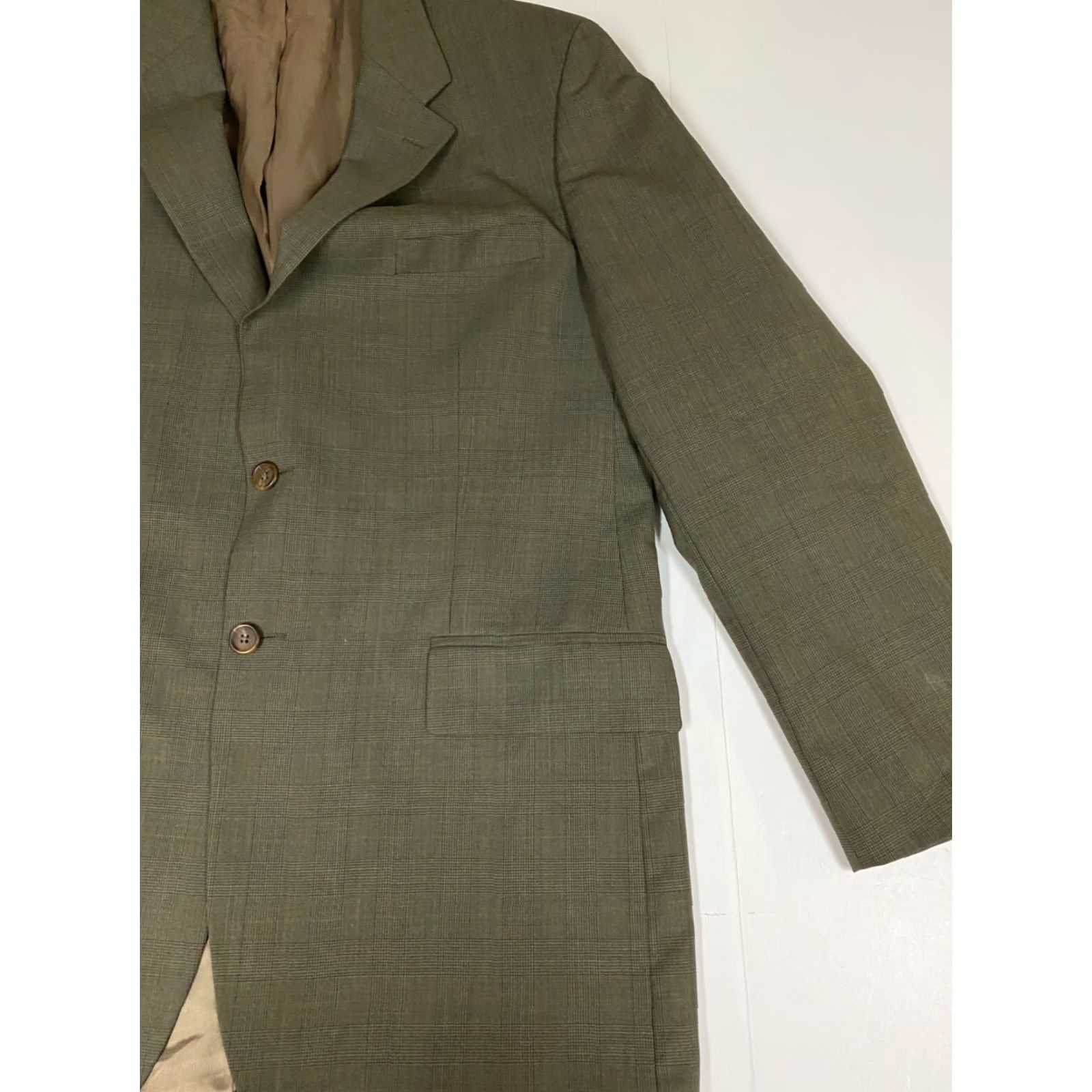 Chaps Chaps Ralph Lauren Blazer Mens 43 Brown Wool two Button Size 46R - 3 Thumbnail