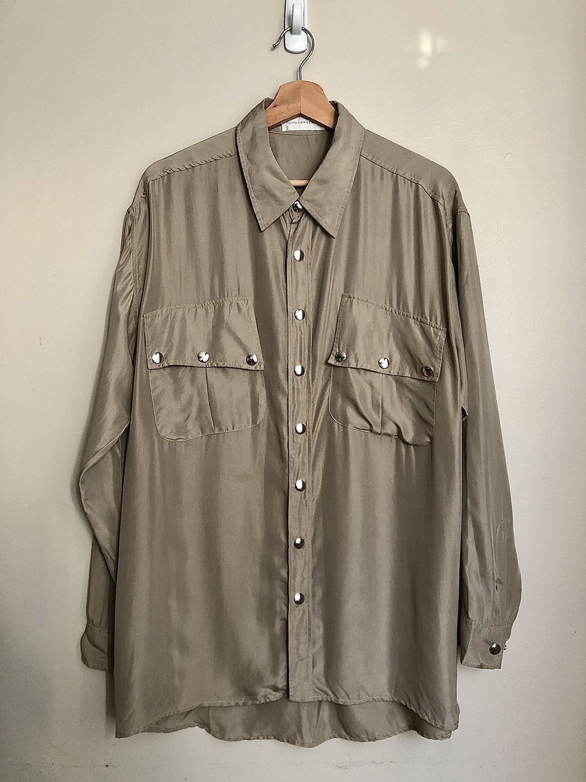 Faith Connexion Faith Connexion Silk Military Snap Button Shirt Size US S / EU 44-46 / 1 - 15 Thumbnail