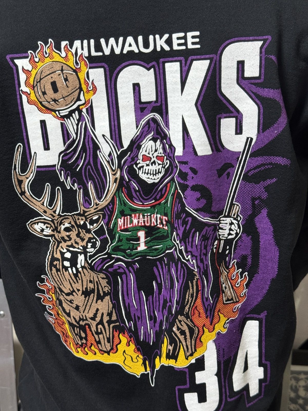 Nike × Warren Lotas 2018 Warren Lotas NBA Milwaukee Bucks Hoodie Sweatshirt Size US XL / EU 56 / 4 - 11 Thumbnail