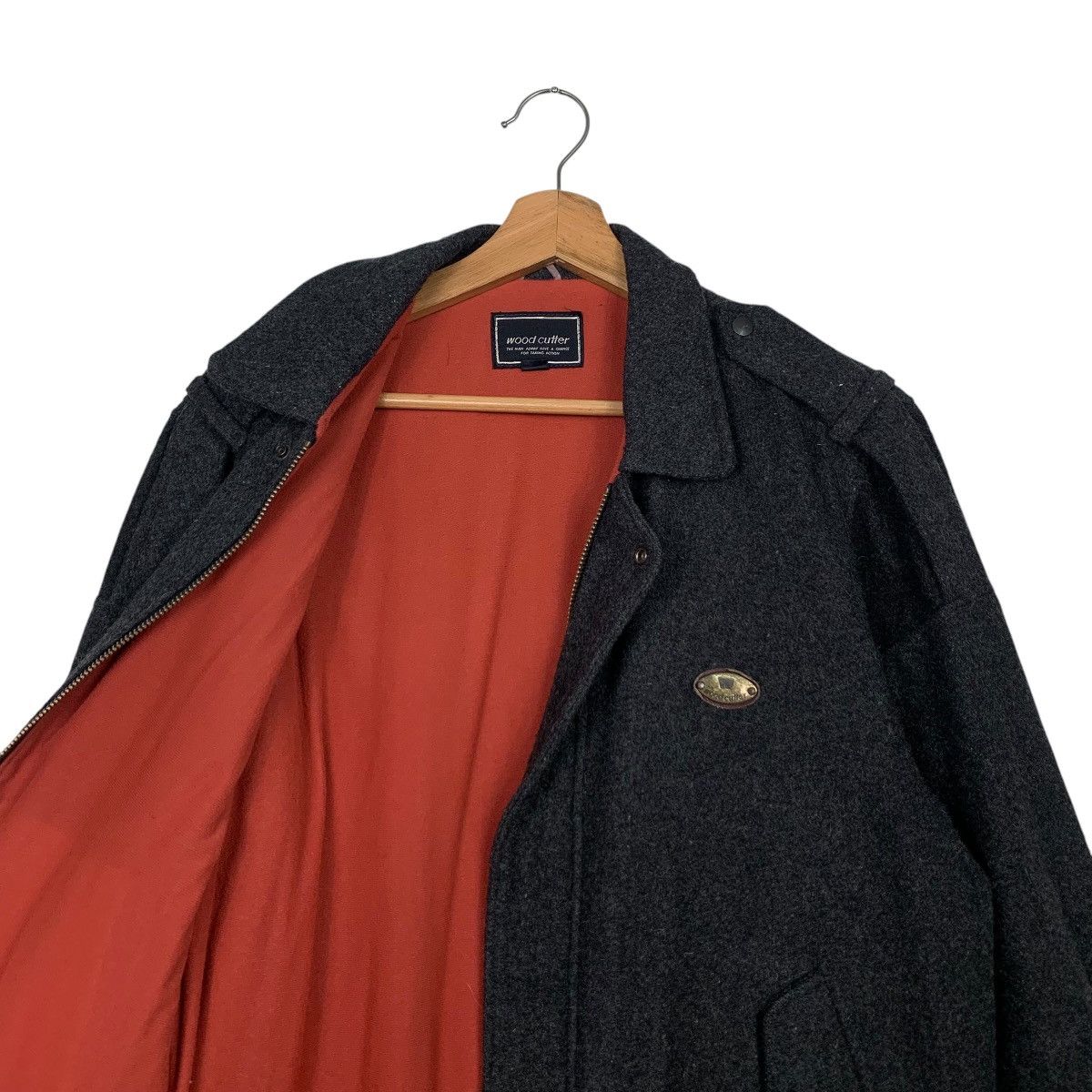 Japanese Brand Vintage 90’s WOOD CUTTER Wool Casual Jacket #2460-C110 Size US M / EU 48-50 / 2 - 10 Thumbnail