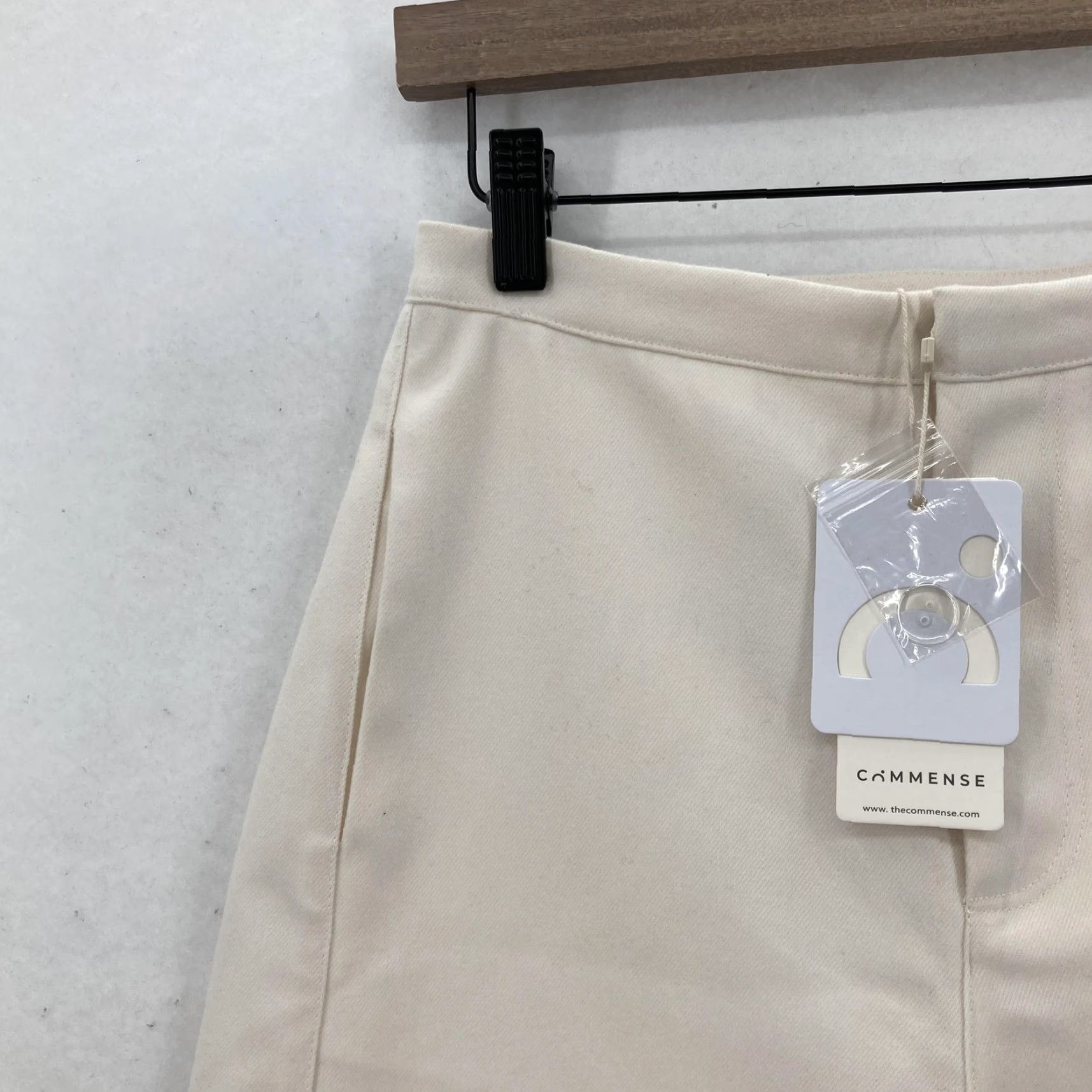 Vintage VINTAGE Commense Minimalist Pockets Draped Pants Womens XS Cream Wide Leg High Rise NWT Size 26" / US 2 / IT 38 - 3 Thumbnail