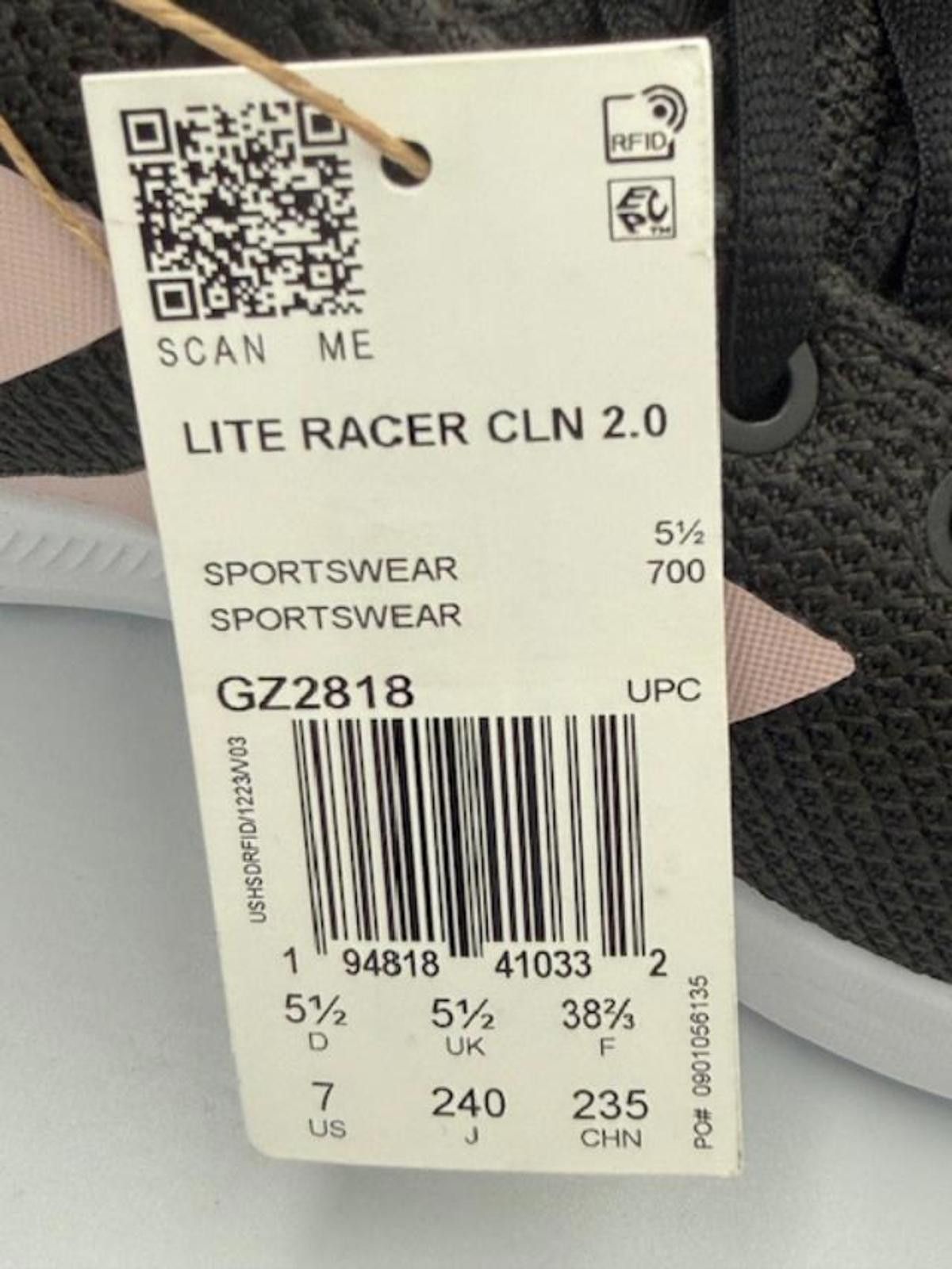 Adidas Adidas Lite Racer CLN 2.0 Black/Pink Running Shoes Size W7 Size US 7 / IT 37 - 7 Thumbnail