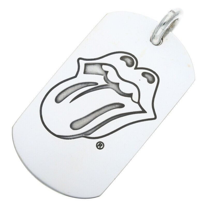 Chrome Hearts Top Lip and Tan Dog Tag Necklace