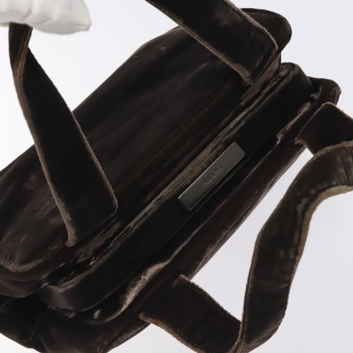 Prada PRADA Hand Bag Velor Brown Size ONE SIZE - 6 Thumbnail