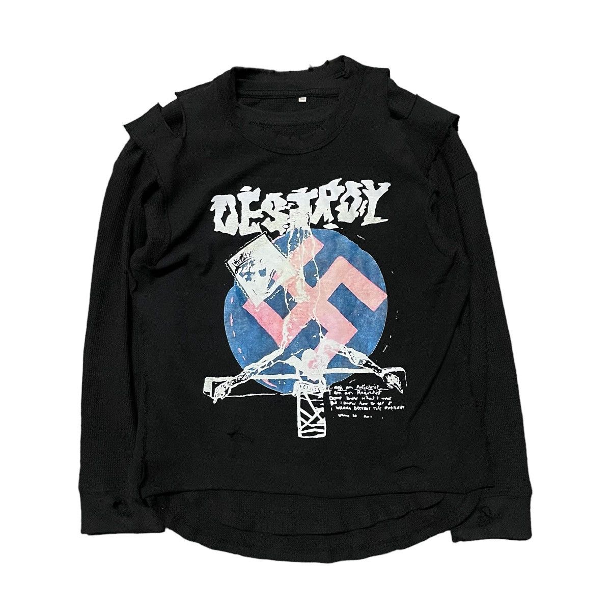 Band Tees × Seditionaries 💥- Reprint Destroy Seditionaries Punk Custom Thermal Layered Size US S / EU 44-46 / 1 - 1 Thumbnail