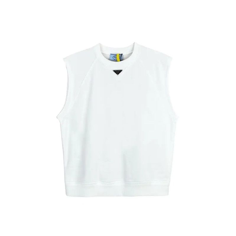 Prada Prada White Cotton Women's T-Shirt Size S Size S / US 4 / IT 40 - 1 Thumbnail