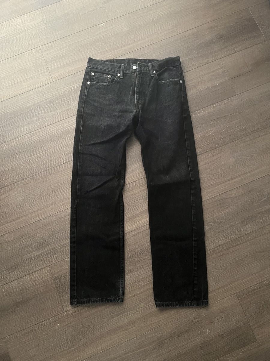 Levi's Black Levi’s 505 Skull Alien Painted Denim Jeans Grunge Emo Size US 30 / EU 46 - 2 Thumbnail