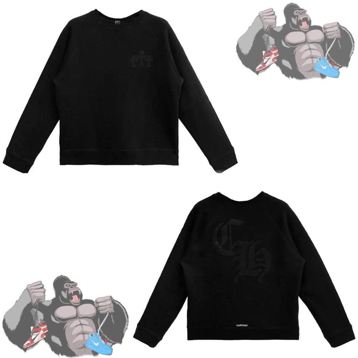 Chrome Hearts Chrome Hearts Cemetery Cross Seven-11 CH Logo Crewneck Size US M / EU 48-50 / 2 - 1 Thumbnail