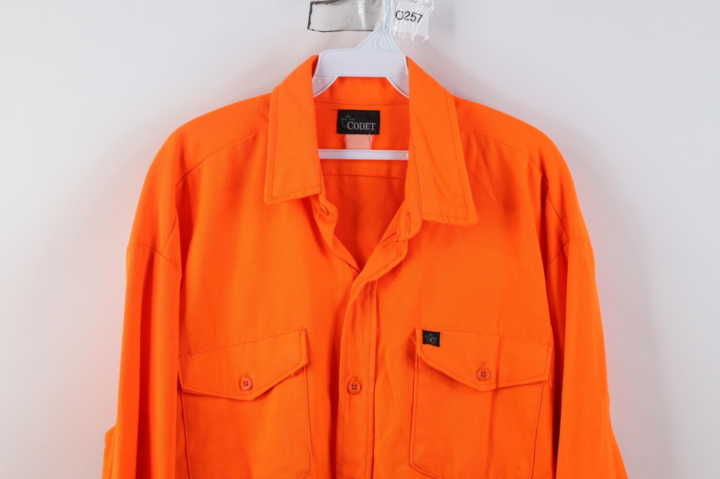Vintage Vintage 80s 90s Hunting Collared Button Shirt Blaze Orange Size US XXL / EU 58 / 5 - 2 Thumbnail