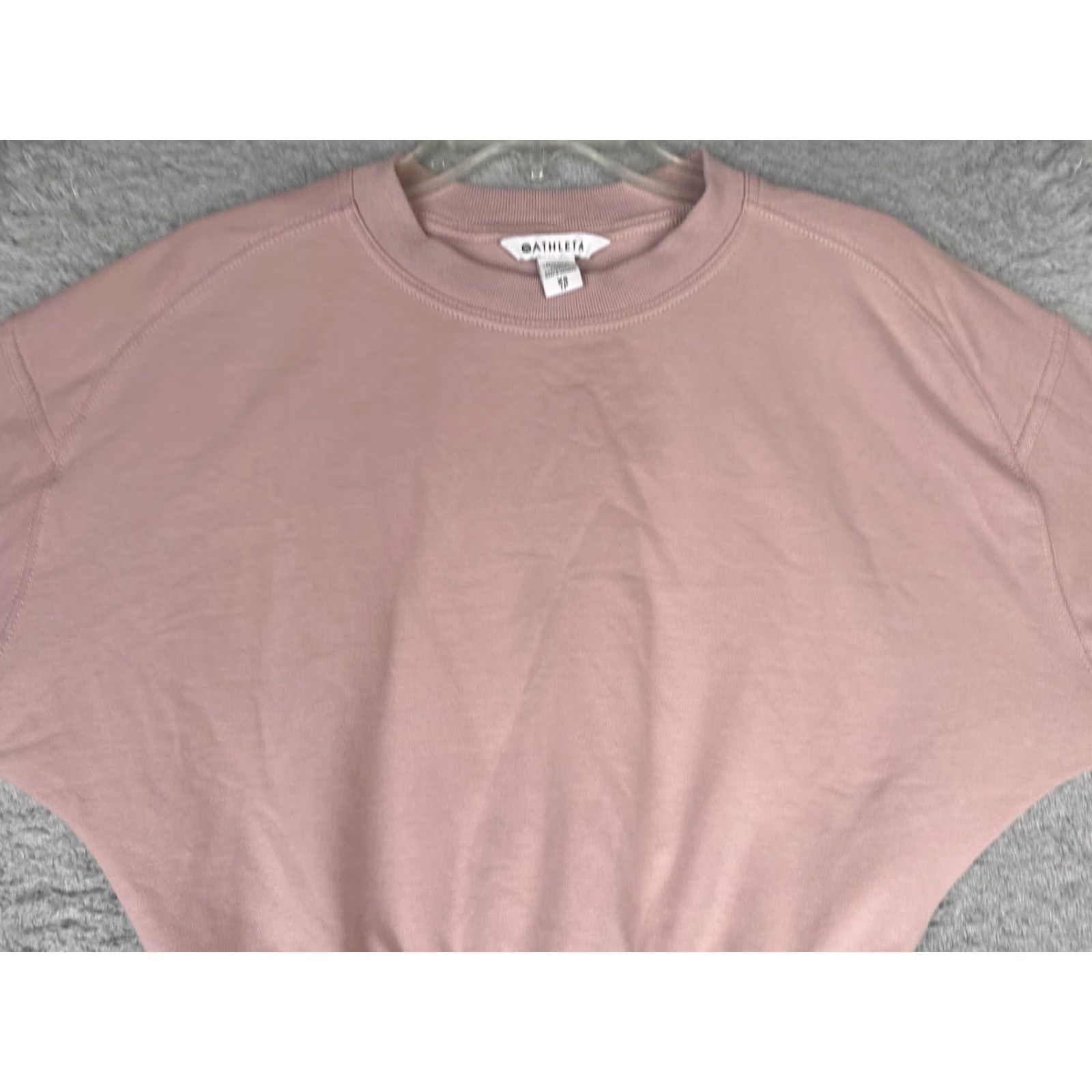 Athleta Athleta Sweater Womens XS Pink Dolman Sleeve Crew Pullover Cropped Knit Pullover Casual Fall Winter Size XS / US 0-2 / IT 36-38 - 4 Thumbnail