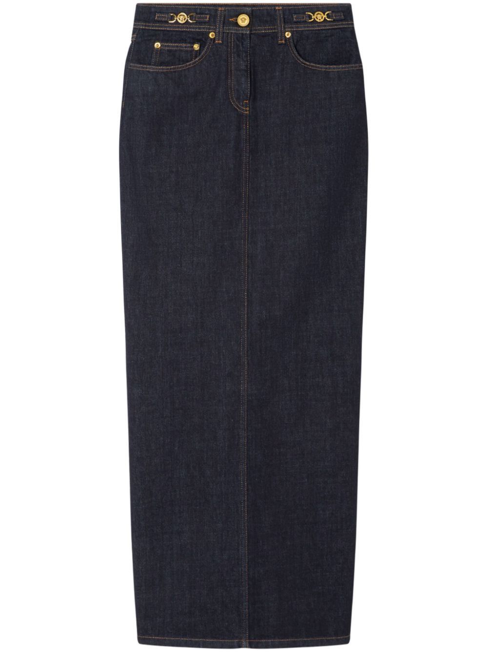 Versace DENIM LONG SKIRT Size 27" / US 4 / IT 40 - 1 Thumbnail