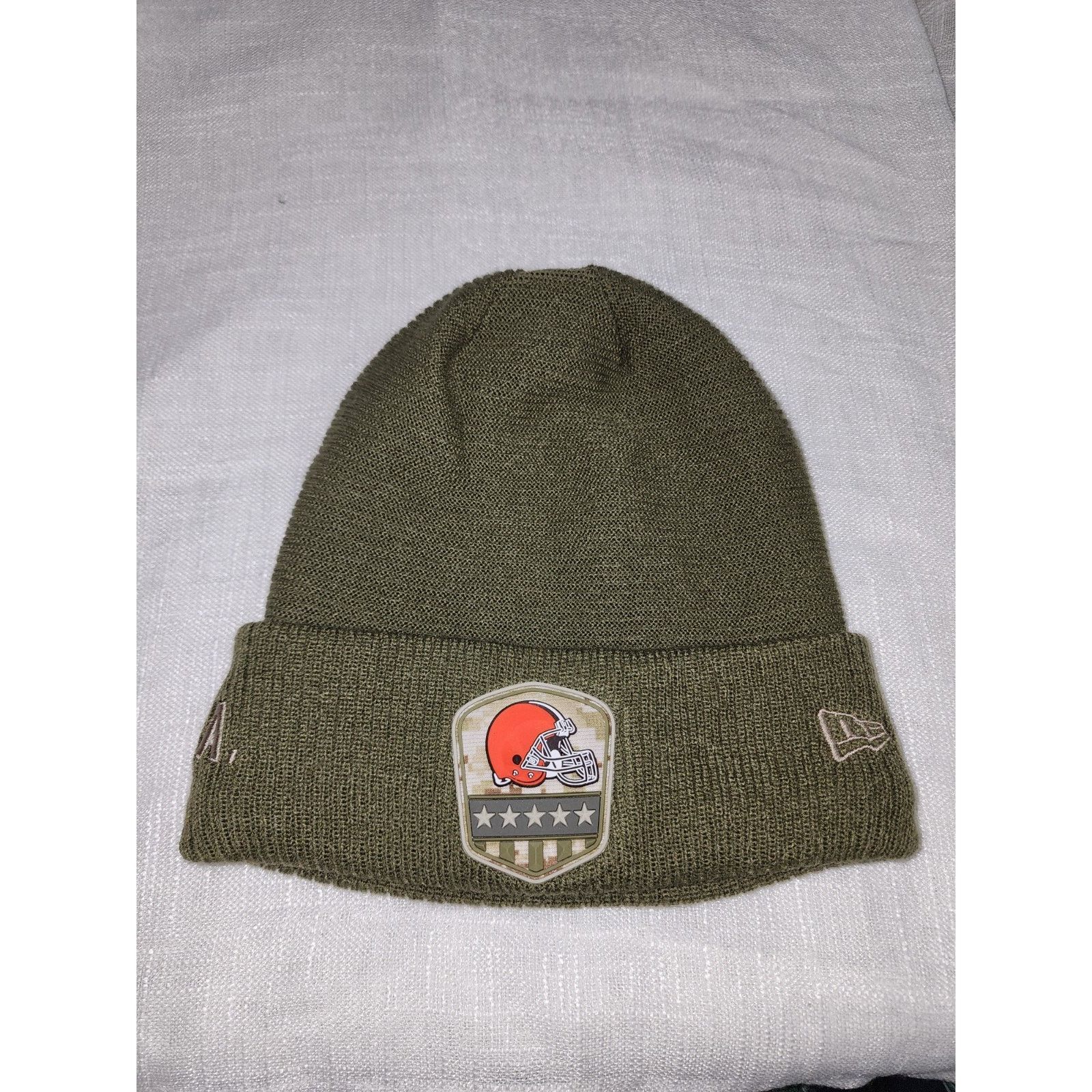 New Era NFL Cleveland Browns NewEra 2019 Sideline Cuffed Knit Hat Size ONE SIZE - 1 Thumbnail