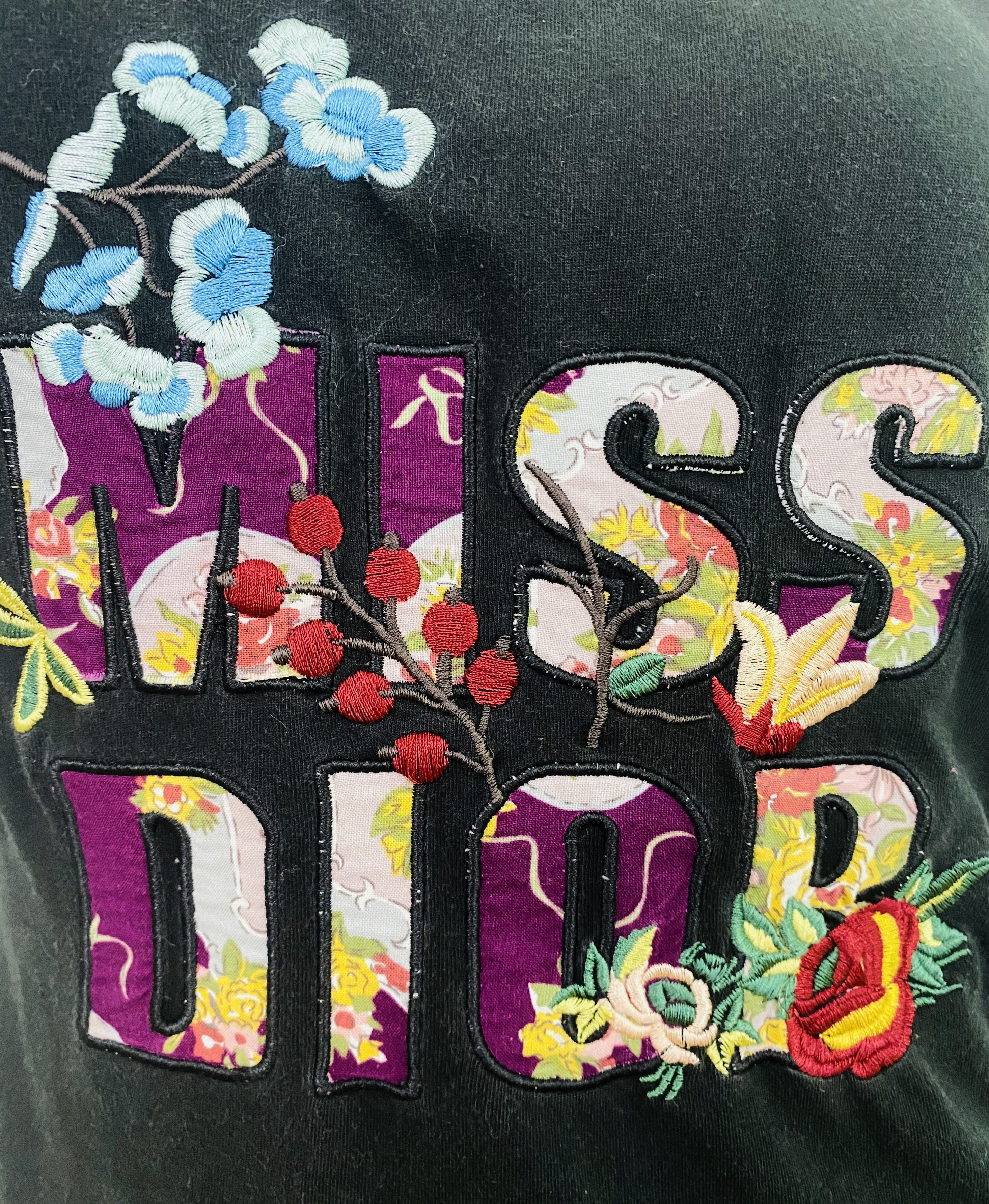 Dior Christian Dior Miss Embroidered J'adore Tee Tank Top Size L / US 10 / IT 46 - 2 Thumbnail