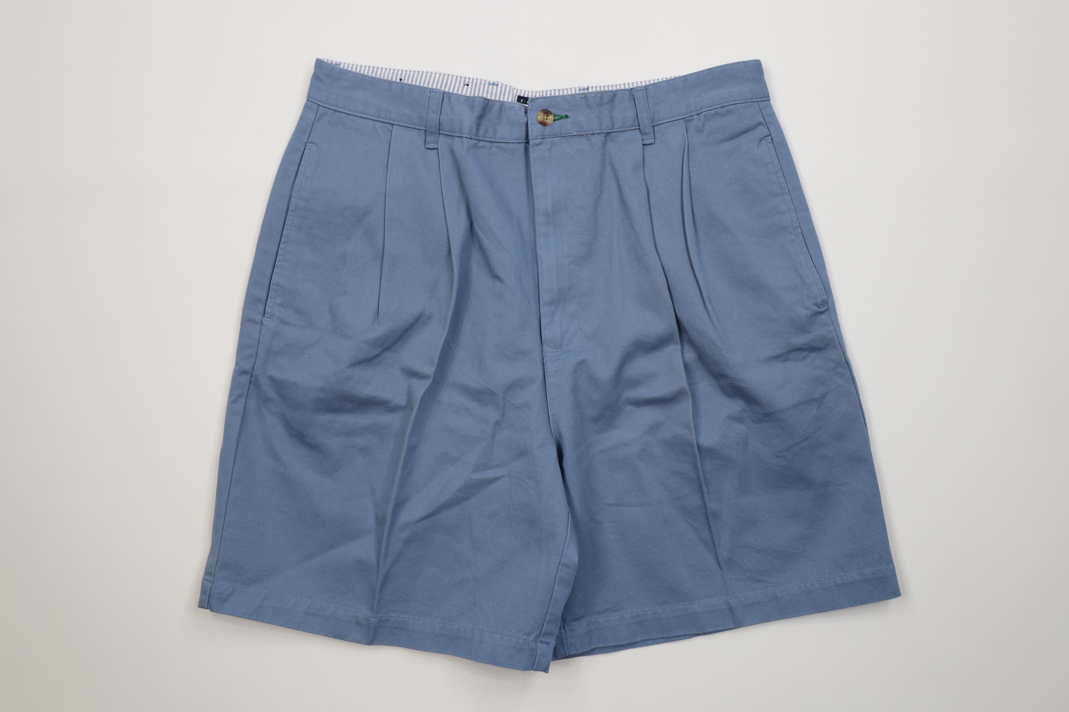 Tommy Hilfiger Deadstock Vintage 90s Tommy Hilfiger Chino Golf Shorts Blue Size US 35 - 1 Thumbnail
