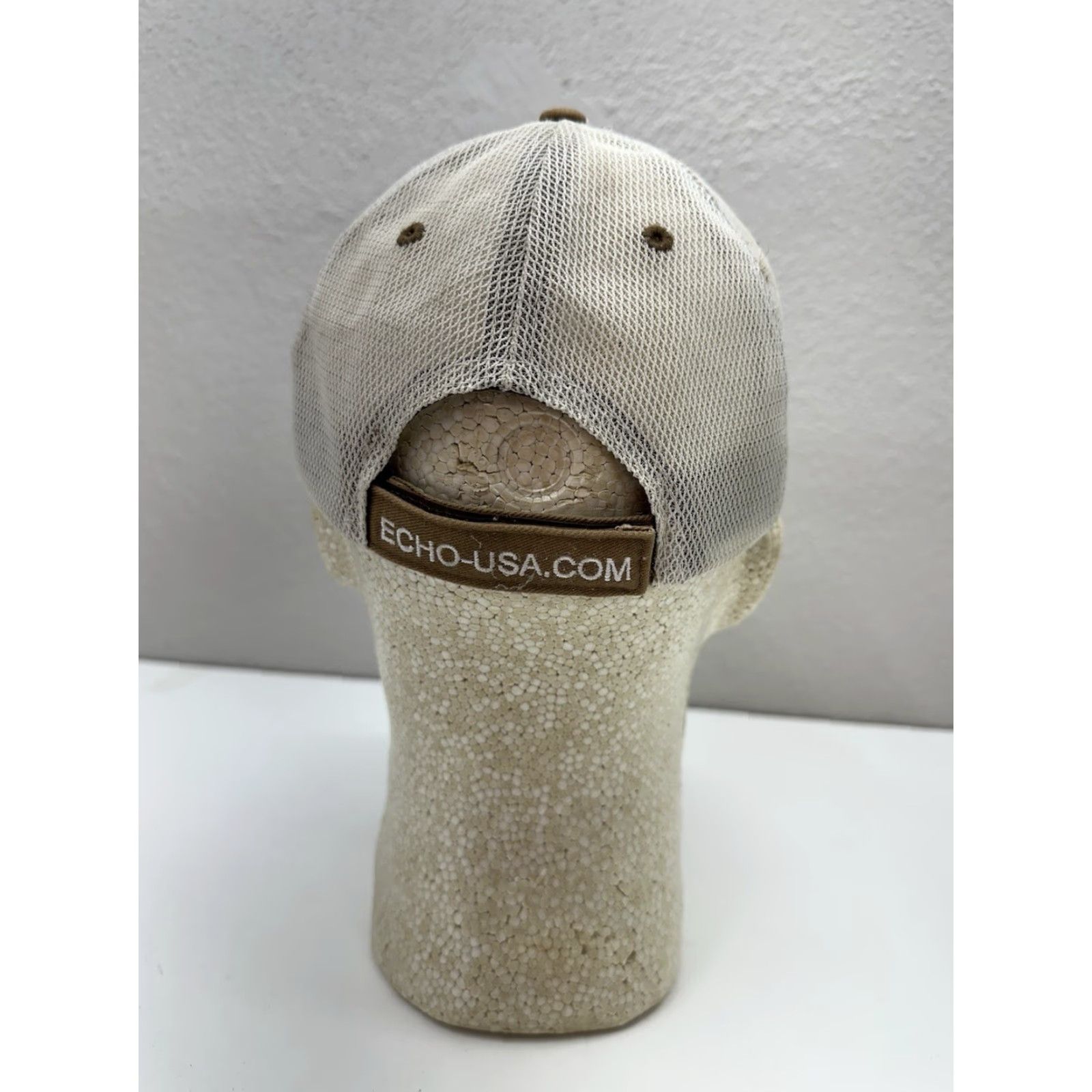 Vintage Echo Baseball Hat Be Serious Echo Brown Embroidered Logo Adjustable Cap Mens List Adjustable Strap Brown Cotton Polyester Cap Size ONE SIZE - 6 Thumbnail