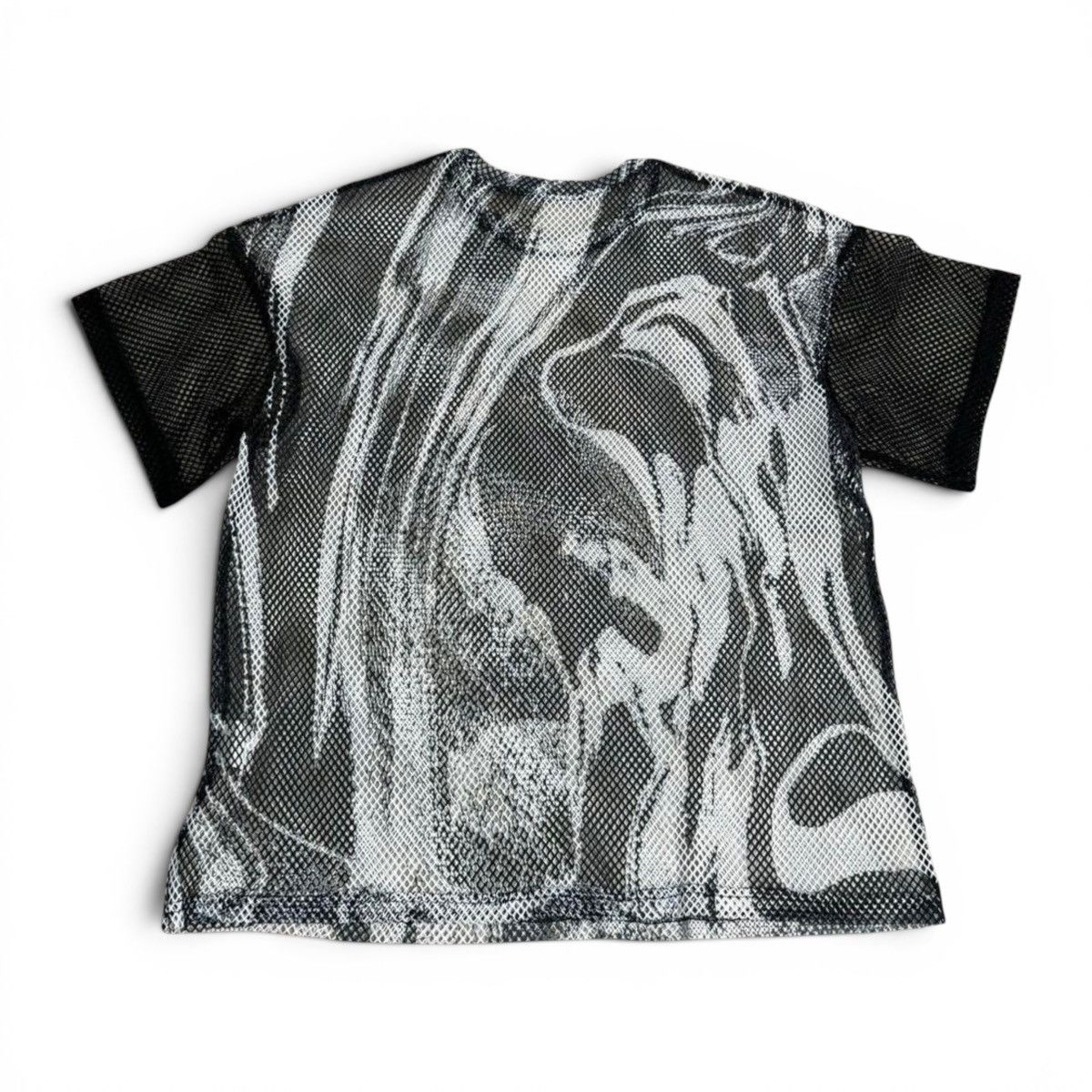 Other Punk Rave Unisex Mesh Graphic Black & White T-Shirt Size M / US 6-8 / IT 42-44 - 13 Thumbnail