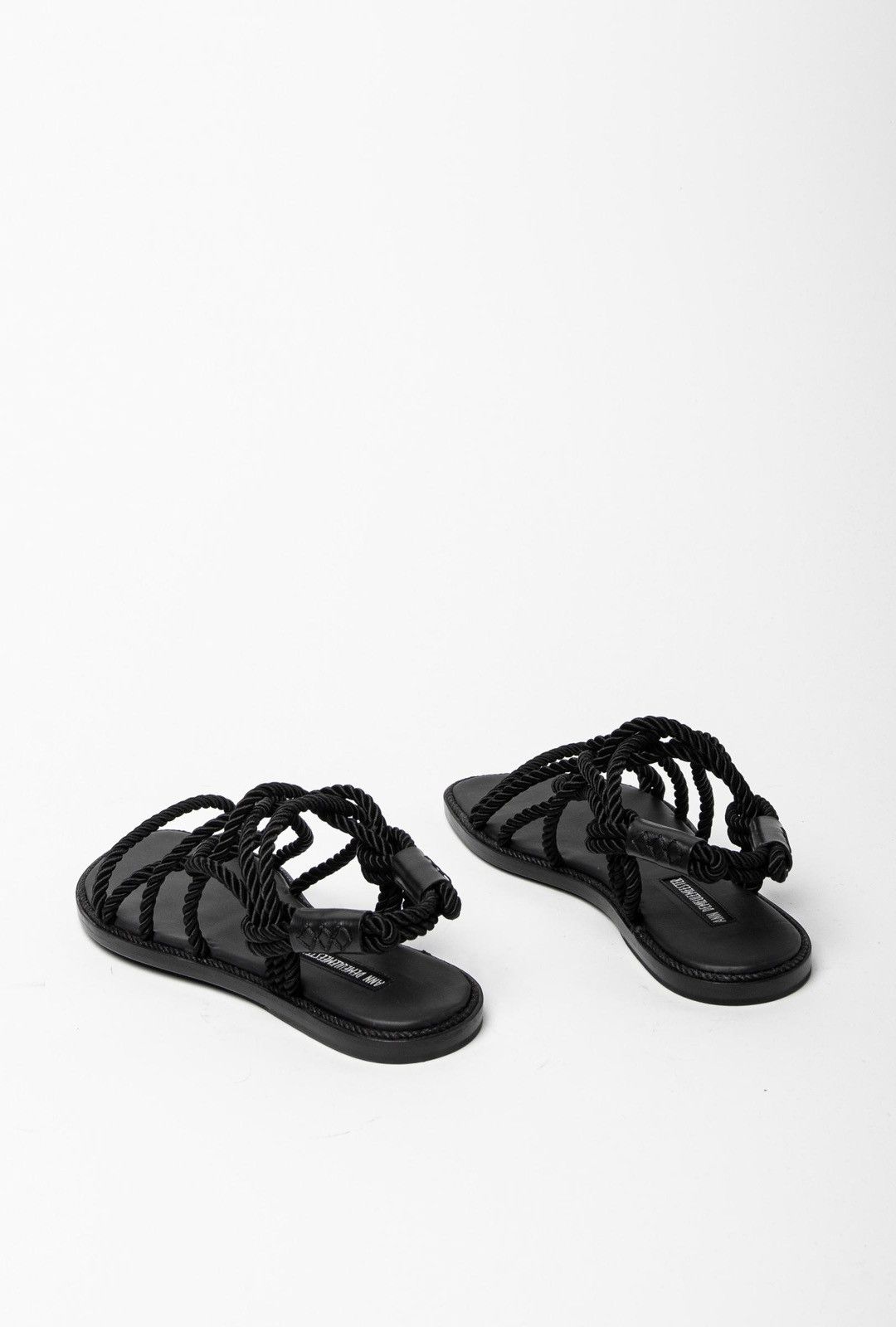 Ann Demeulemeester Ann Demeulemeester black nero leather cord strap sandals Size US 8 / IT 38 - 15 Thumbnail