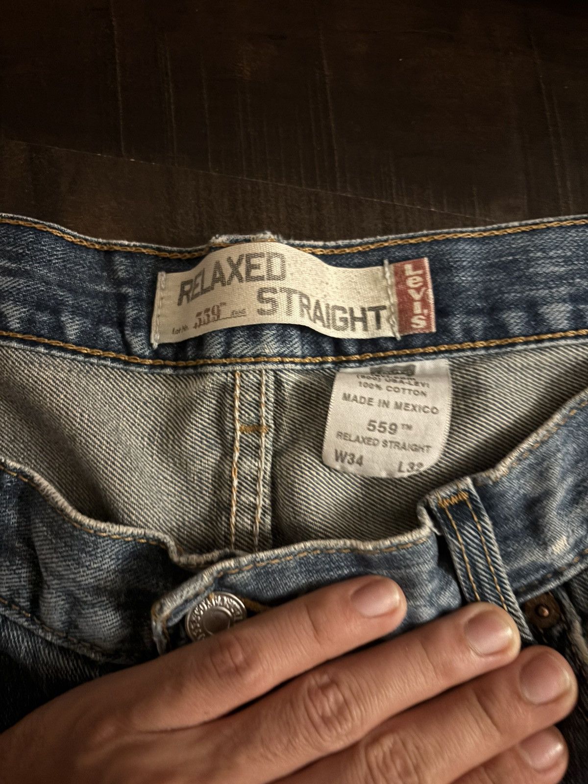 Levi's Levis 559 Relaxed Straight Distressed Size US 34 / EU 50 - 7 Thumbnail