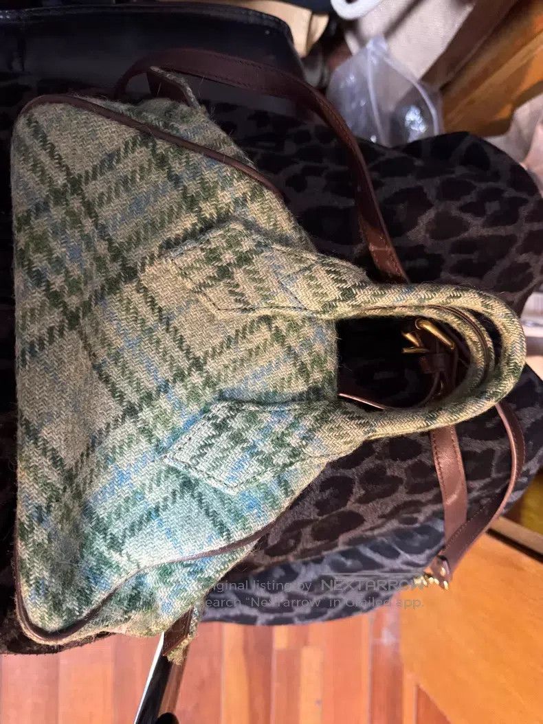 Vivienne Westwood Vivienne Westwood size os Green Plaid Wool Felt Bowling Bag Size ONE SIZE - 2 Thumbnail