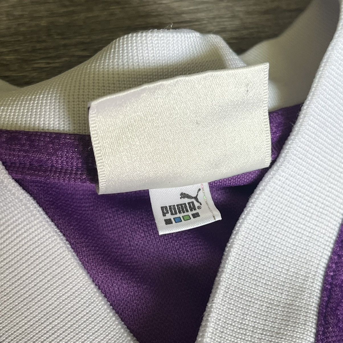 Puma × Vintage Vintage 90s Puma Light Purple White Basic Logo Soccer Jersey Size US XL / EU 56 / 4 - 4 Thumbnail