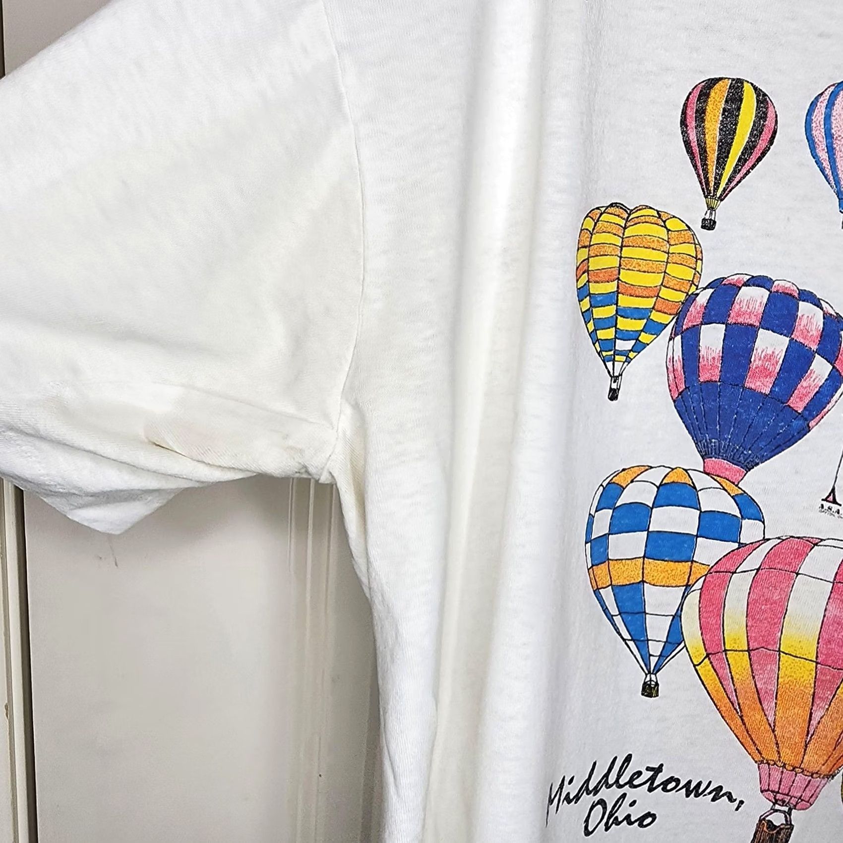 Vintage VINTAGE 1993 U.S. Nationals Hot Air Balloon Shirt Mens Large White 90s Tee Size US L / EU 52-54 / 3 - 6 Thumbnail