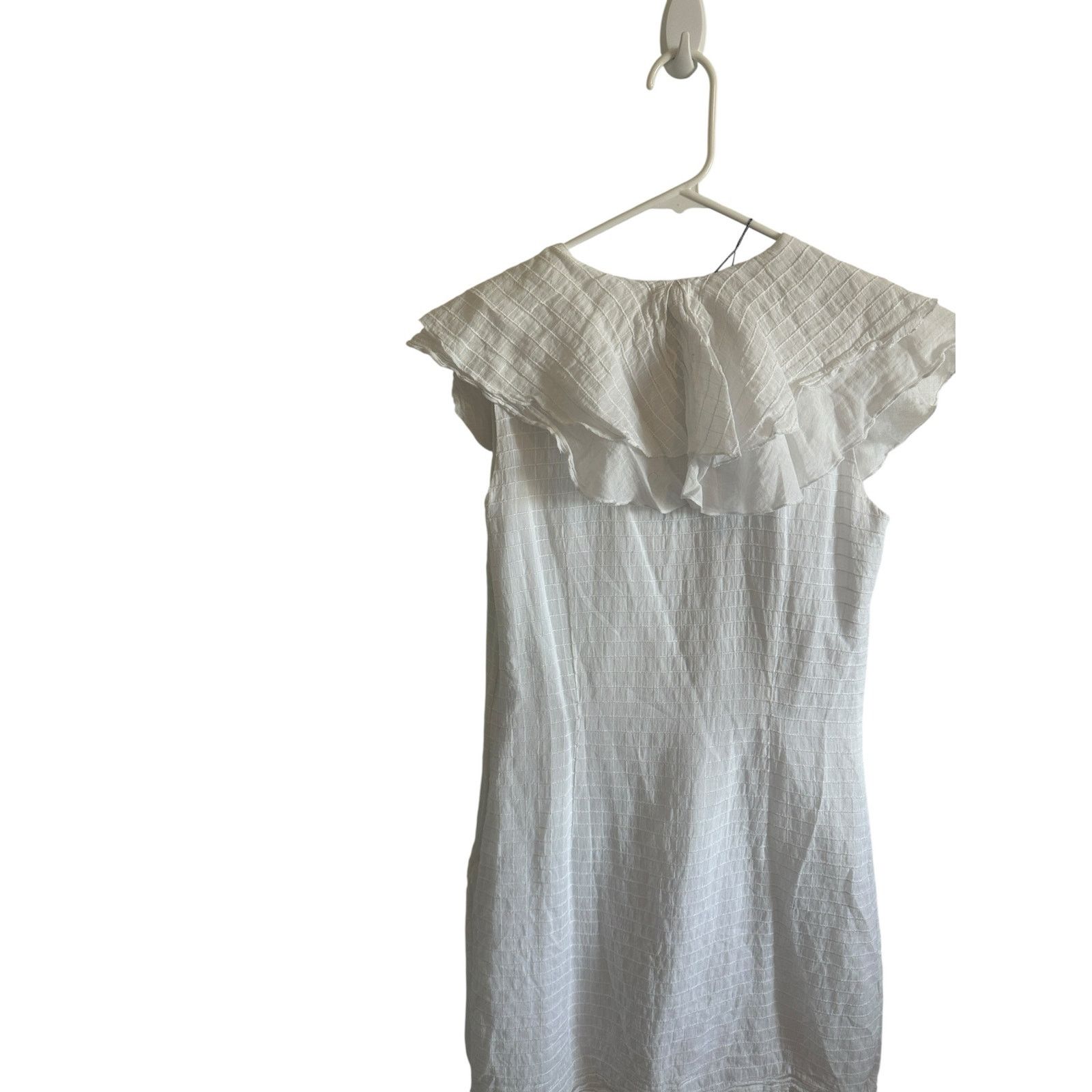 Other Tocca White Sleeveless Ruffled Front V-Neck Short Dress Size S / US 4 / IT 40 - 8 Thumbnail