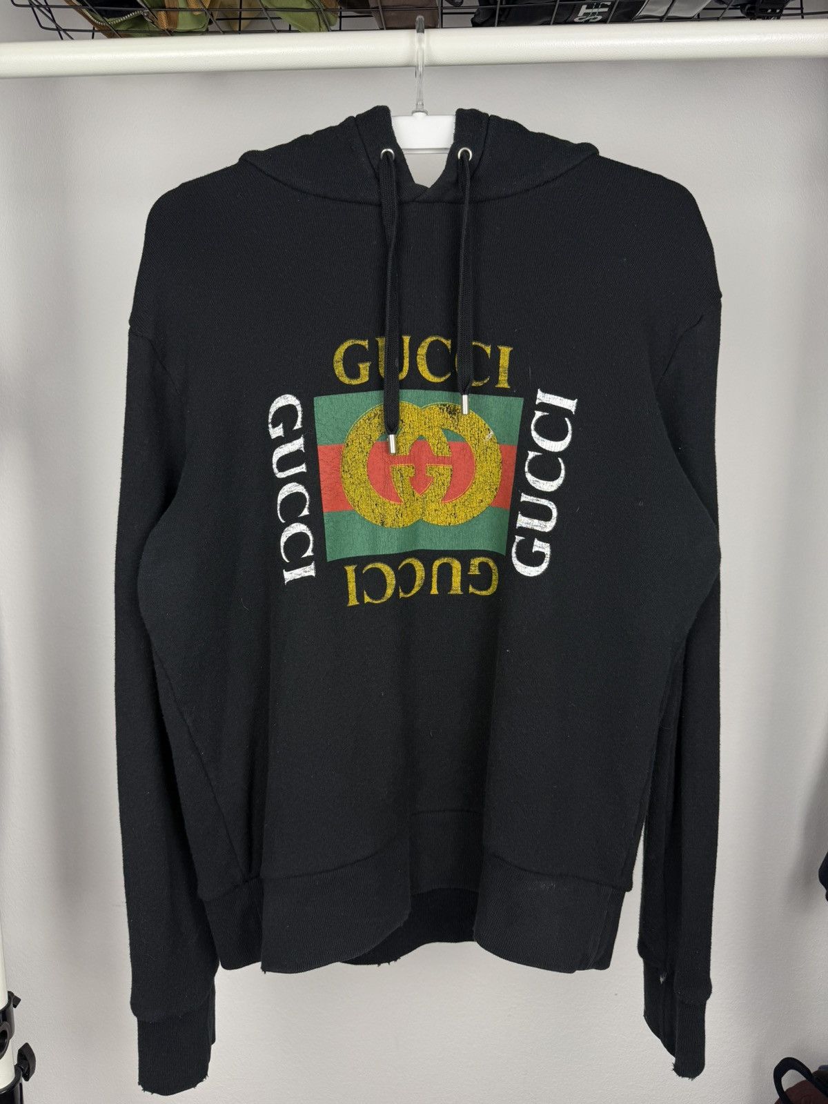 Gucci Gucci Vintage Logo Hoodie Black Size US S / EU 44-46 / 1 - 1 Thumbnail