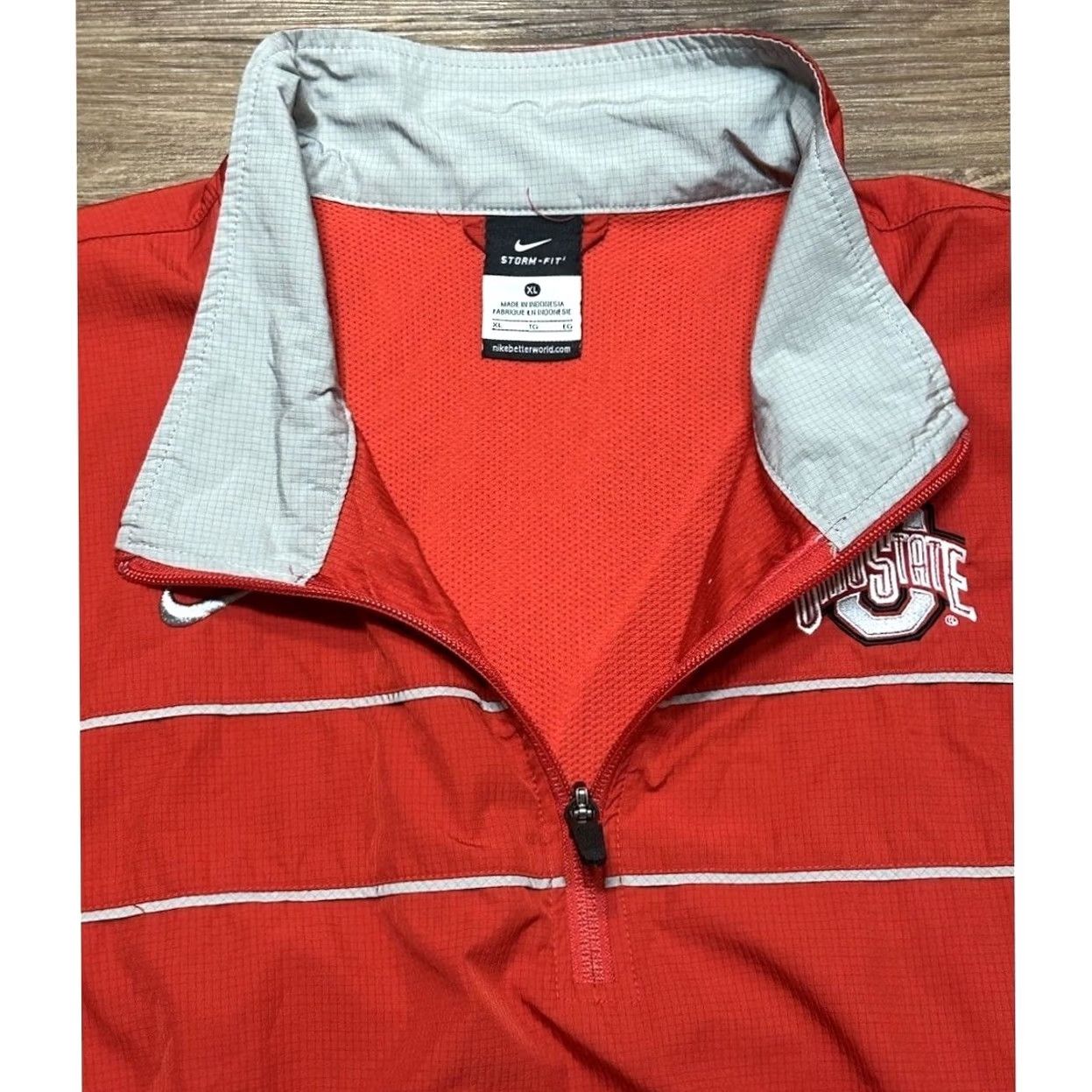 Nike Nike Storm-Fit Ohio State Buckeyes Pullover Windbreaker Red Quarter Zip XL Men Size US XL / EU 56 / 4 - 5 Thumbnail