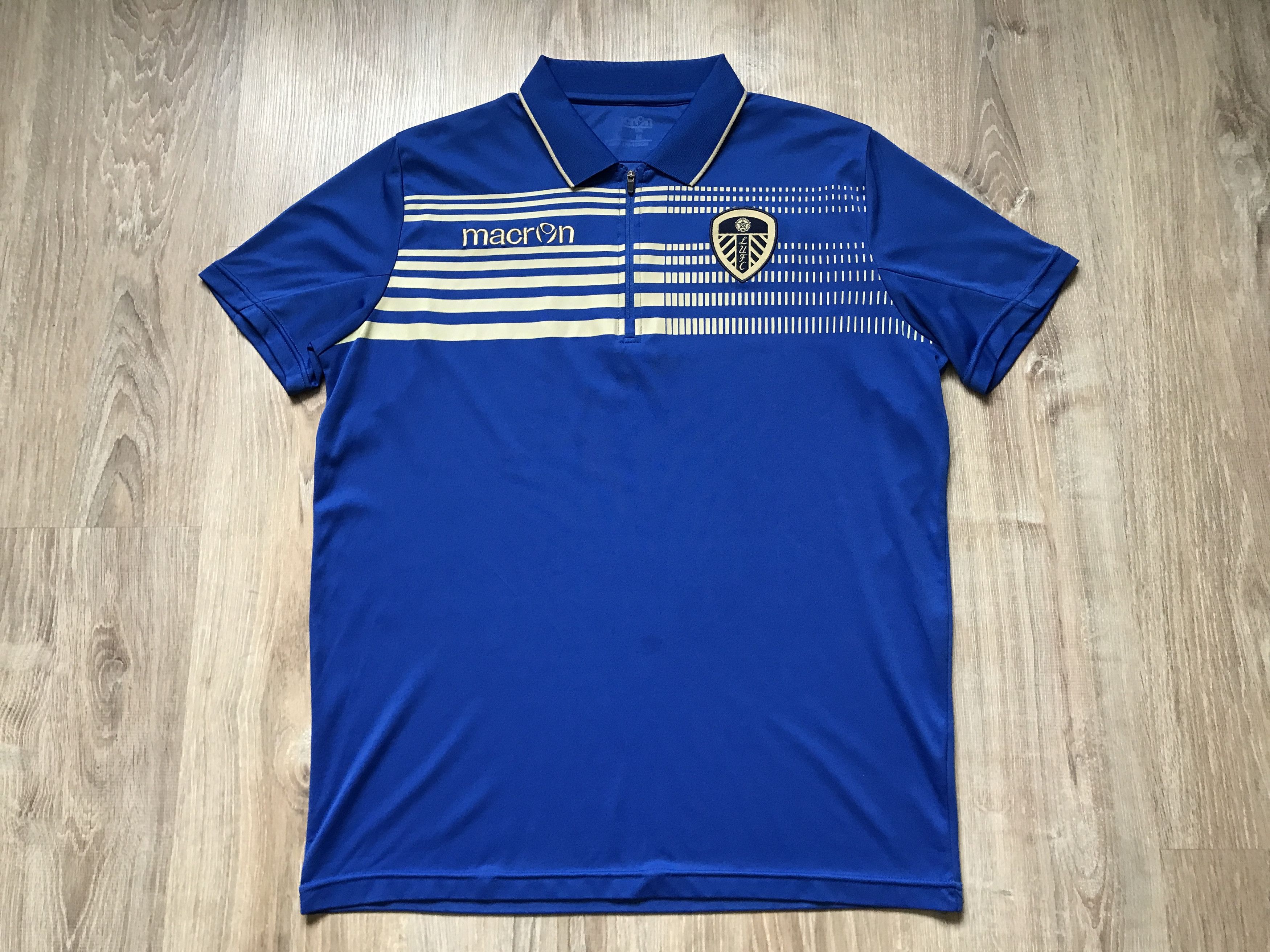 Macron × Vintage Vintage Macron Leeds United Polo Shirt 2013-2014 Size US M / EU 48-50 / 2 - 1 Thumbnail