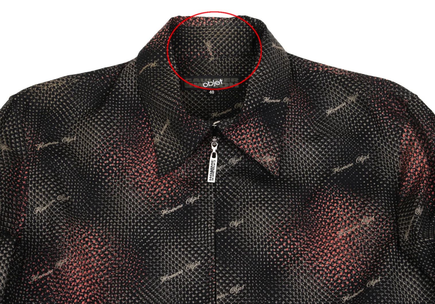 Jean Paul Gaultier Graphic Logo Print Zip Shirt Jacket in Black and Red Size US M / EU 48-50 / 2 - 2 Thumbnail