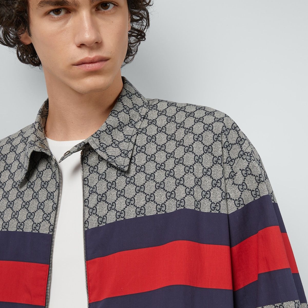 Gucci o1loc1c1225 770373 GG Print Cotton Jacket in Multicolor Size US S / EU 44-46 / 1 - 7 Thumbnail