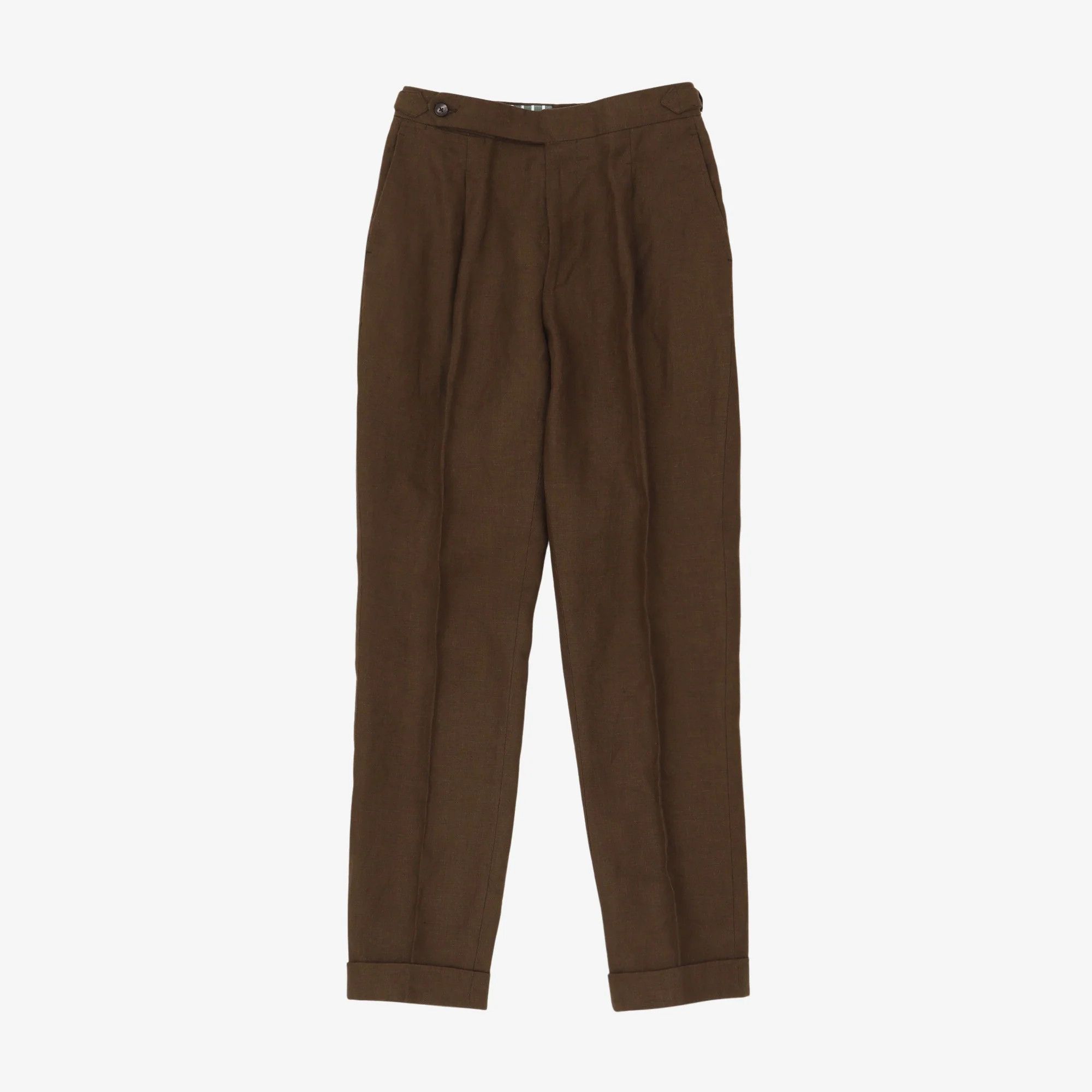 Natalino Brown linen trousers Size US 30 / EU 46 - 1 Thumbnail