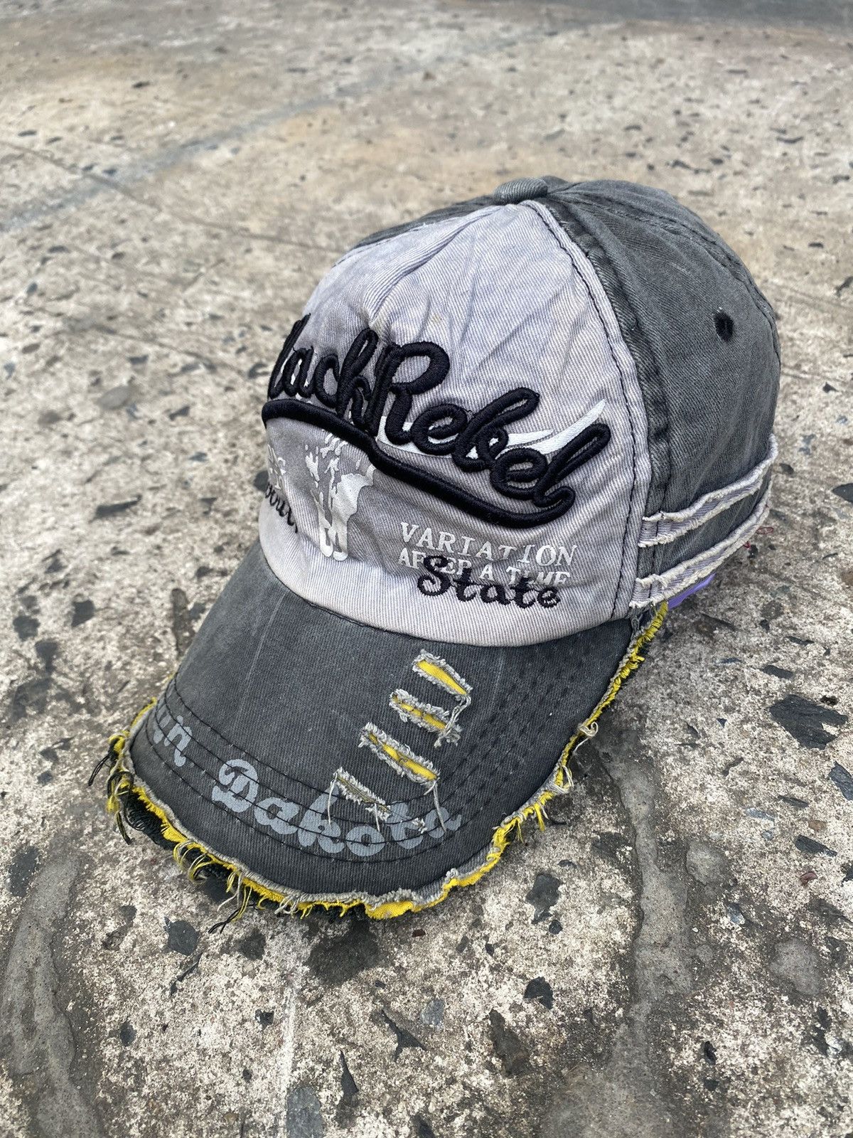 Japanese Brand × Vintage Vintage Black Rebel Indian Dakota Distressed Hats Size ONE SIZE - 4 Thumbnail