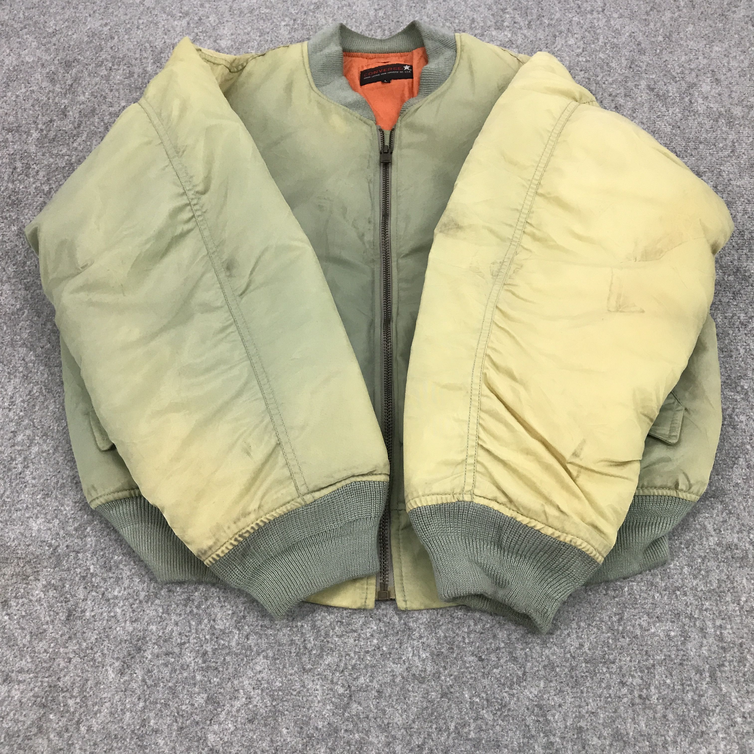 Converse VTG CONVERSE FADED BOMBER JACKET Size US L / EU 52-54 / 3 - 8 Thumbnail