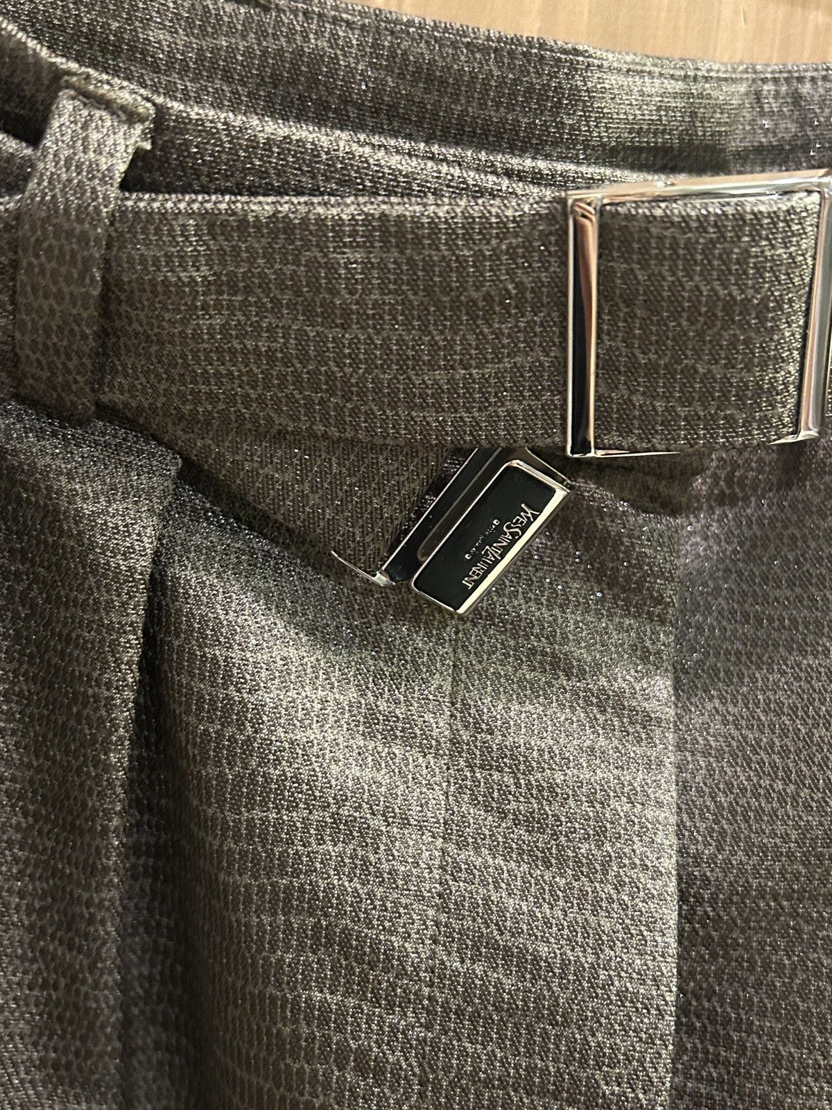 Vintage × Yves Saint Laurent Vintage YSL Jaquard Skirt Size 27" / US 4 / IT 40 - 4 Thumbnail