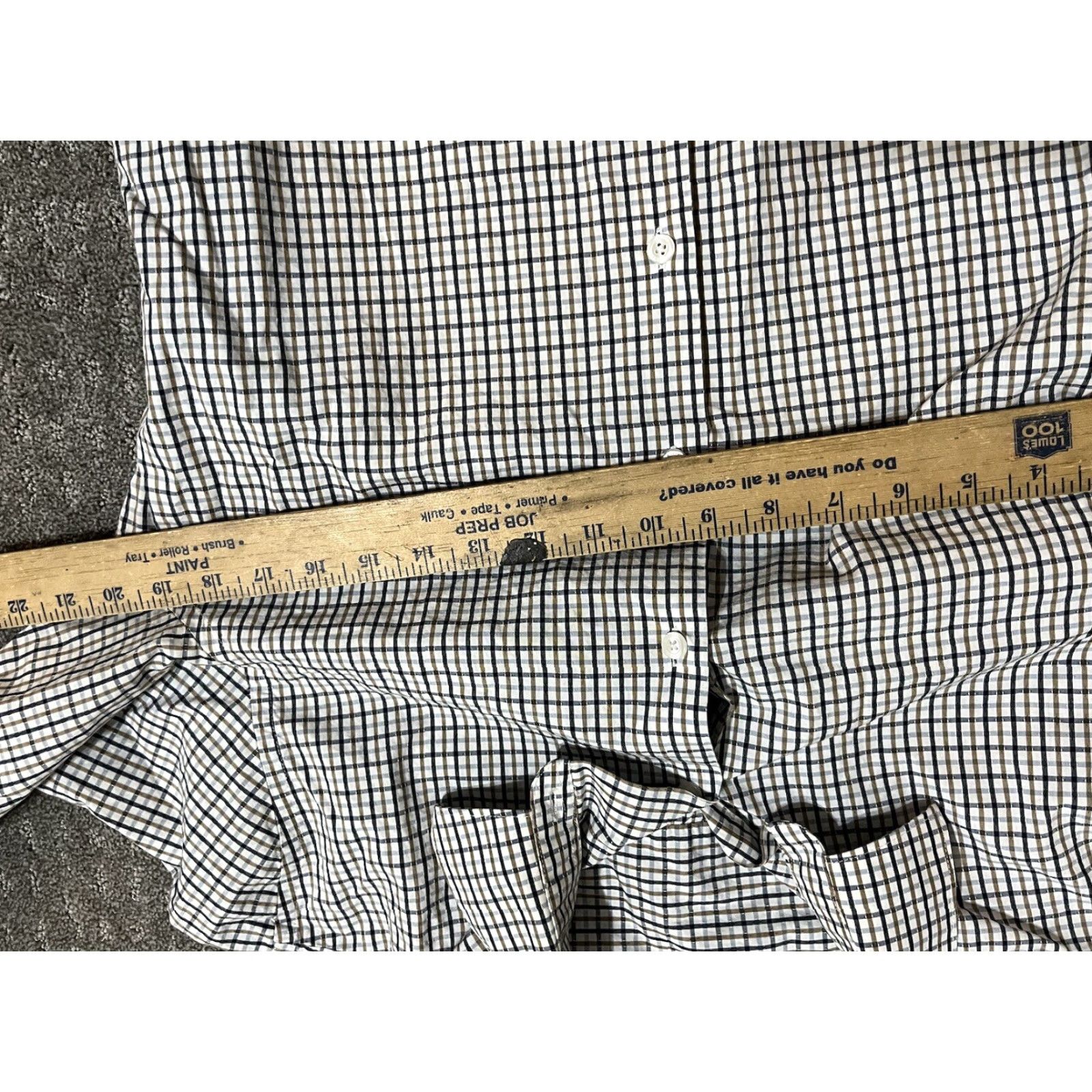 Perry Ellis Perry Ellis Button-Up Shirt Adult Mens Size Medium Multicolor Plaid Long Sleeve 100% Cotton Size US M / EU 48-50 / 2 - 4 Thumbnail