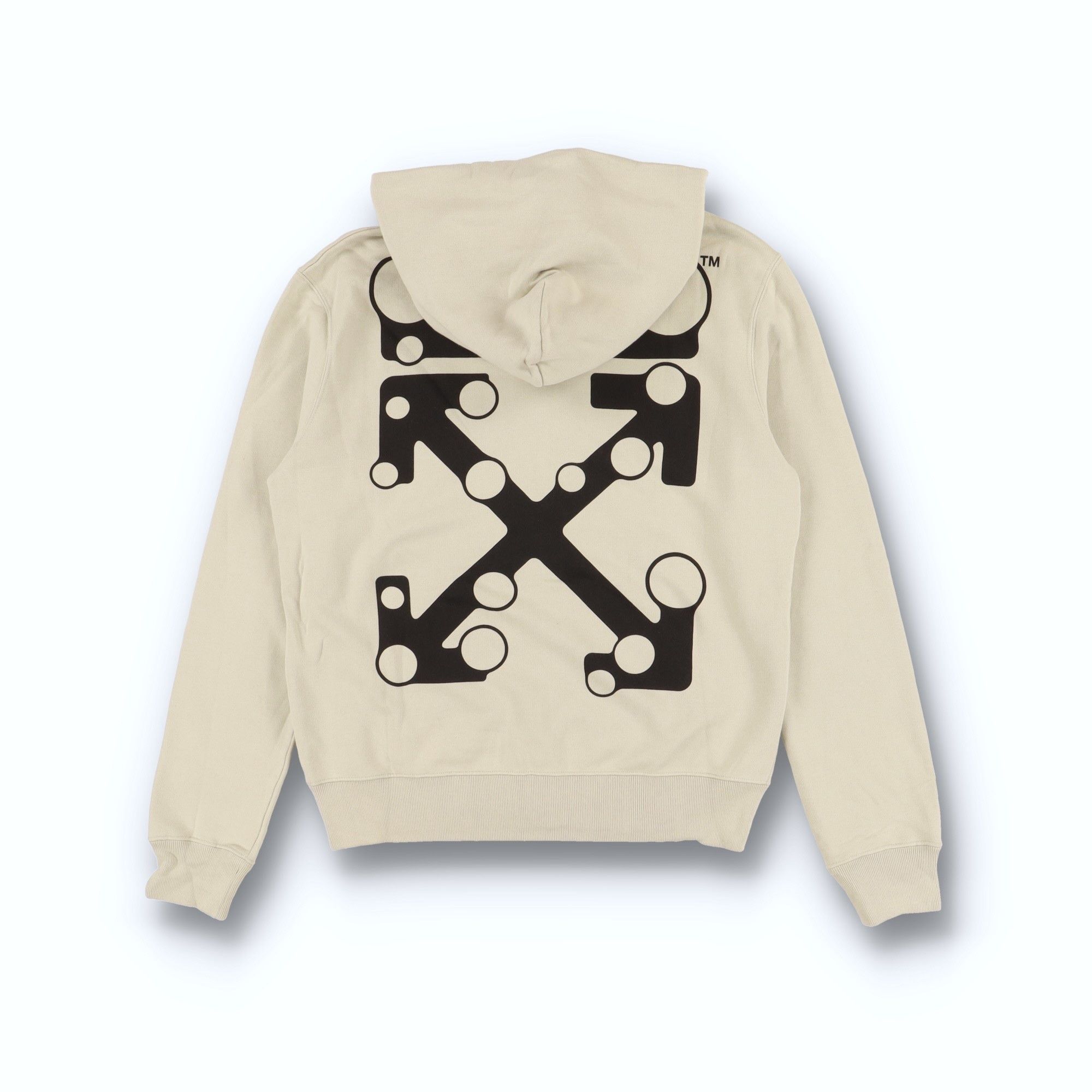 Off-White Beige Bubble Arrows Logo Zip Hoodie Size US M / EU 48-50 / 2 - 1 Thumbnail