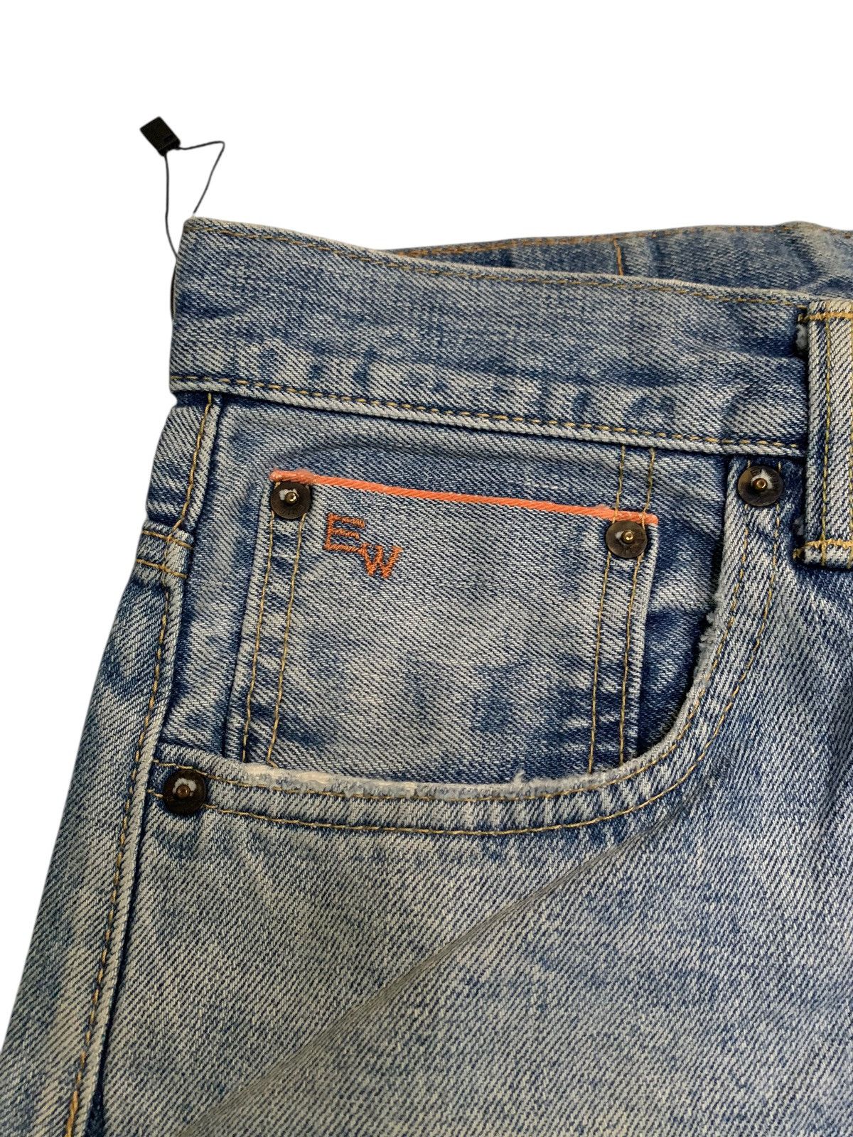 Japanese Brand VINTAGE EDWIN SELVEDGE 505Z JAPANESE FADED DISTRESSED DENIM Size US 34 / EU 50 - 11 Thumbnail