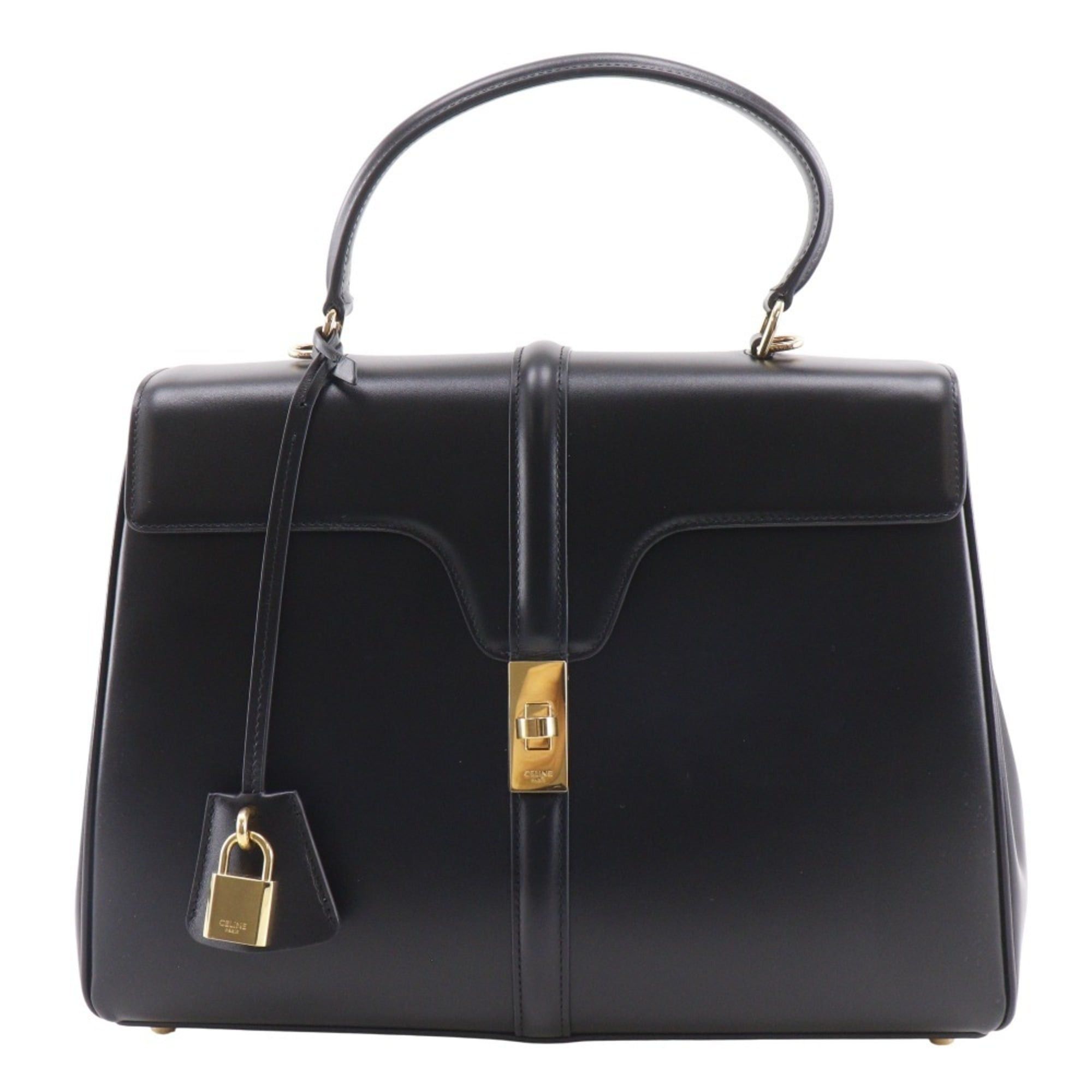 Celine Celine 16 Sze Classic Handbag 2-Way Shoulder Bag 187373BEY Calfskin Black 2-way A5 Turnlock Women's Size ONE SIZE - 1 Thumbnail